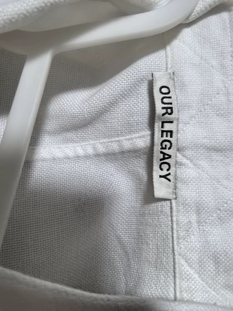 Our Legacy our legacy White fur-brimmed shirt Size US L / EU 52-54 / 3 - 4 Thumbnail
