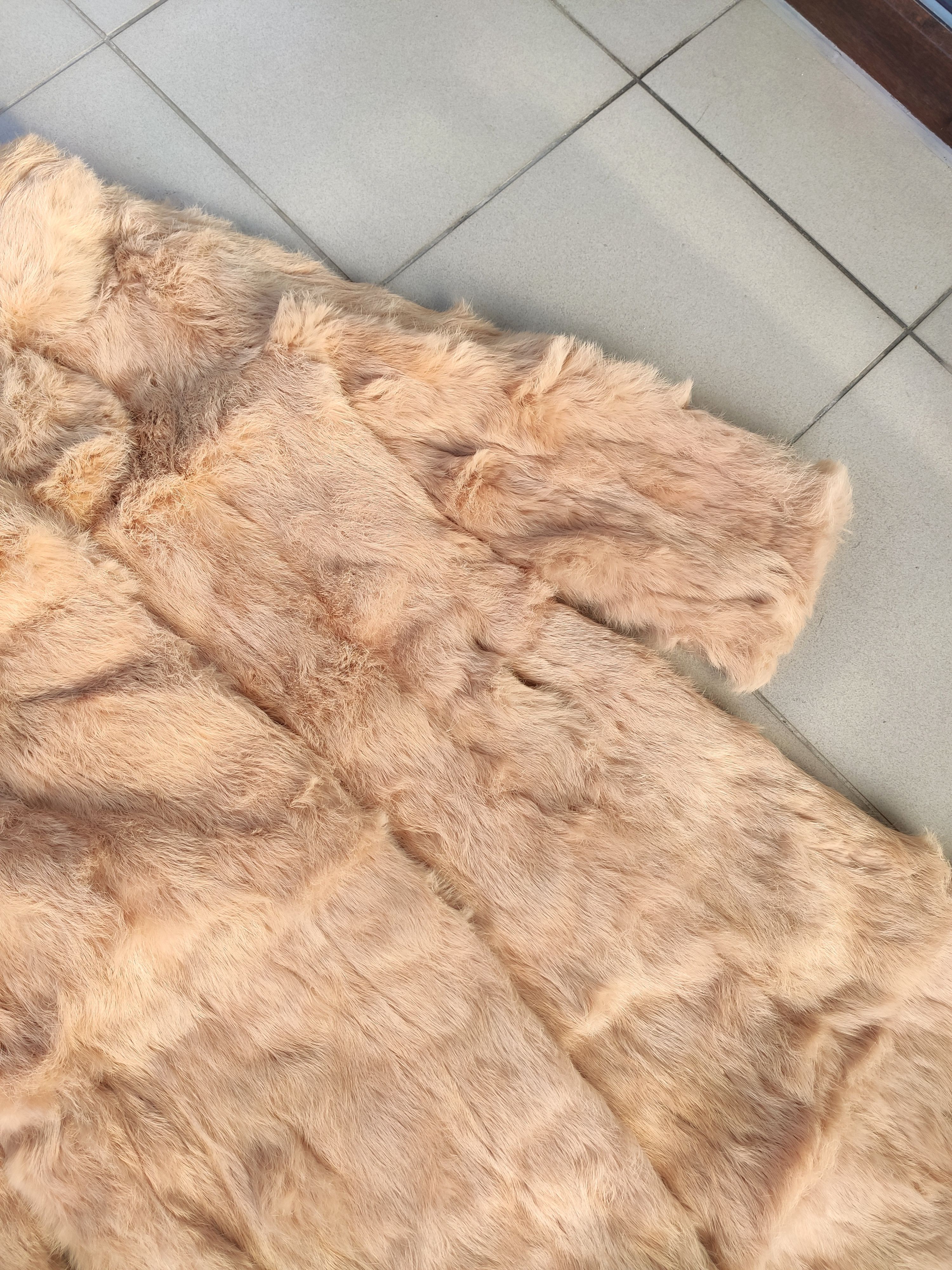Japanese Brand Rare vintage Real Coney Fur Rabbit long coat jacket Korea Size L / US 10 / IT 46 - 4 Thumbnail