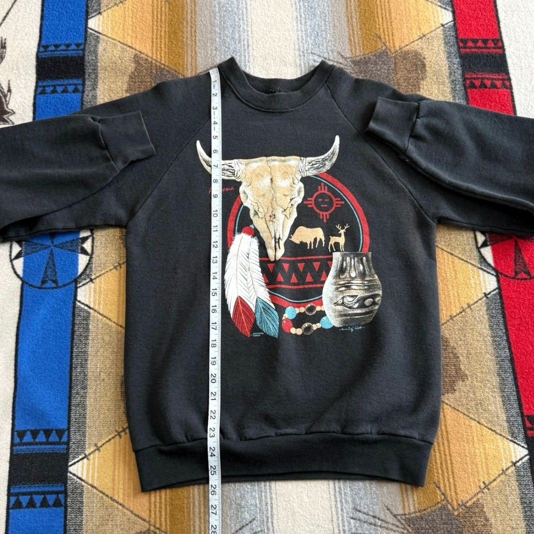 Vintage VINTAGE 90s Arizona Aztec Animal Nature Crewneck Sweatshirt Size S USA Made Sweatshirt Crew Neck Mens Black US Size US S / EU 44-46 / 1 - 6 Thumbnail