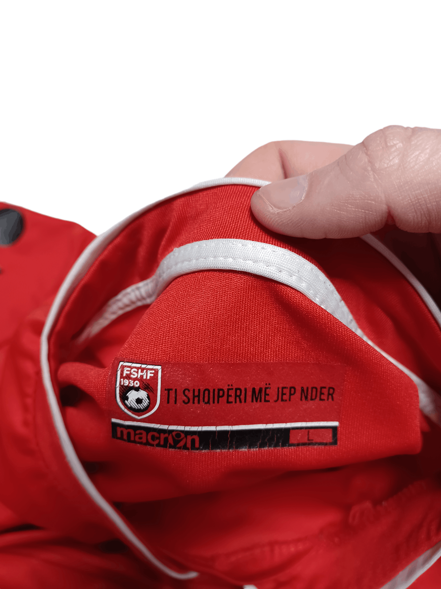 Macron 2016 ALBANIA NATIONAL SOCCER TEAM MACRON VINTAGE JERSEY Size US L / EU 52-54 / 3 - 5 Thumbnail