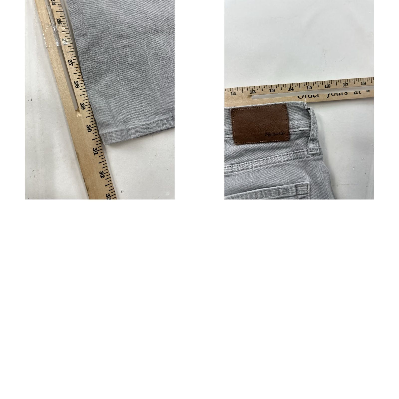 Madewell Madewell Jeans Men’s 29x32 Grey Denim Slim Athletic Slim Zip Button Logo Straight Preppy Classic Mens Size US 29 - 8 Thumbnail