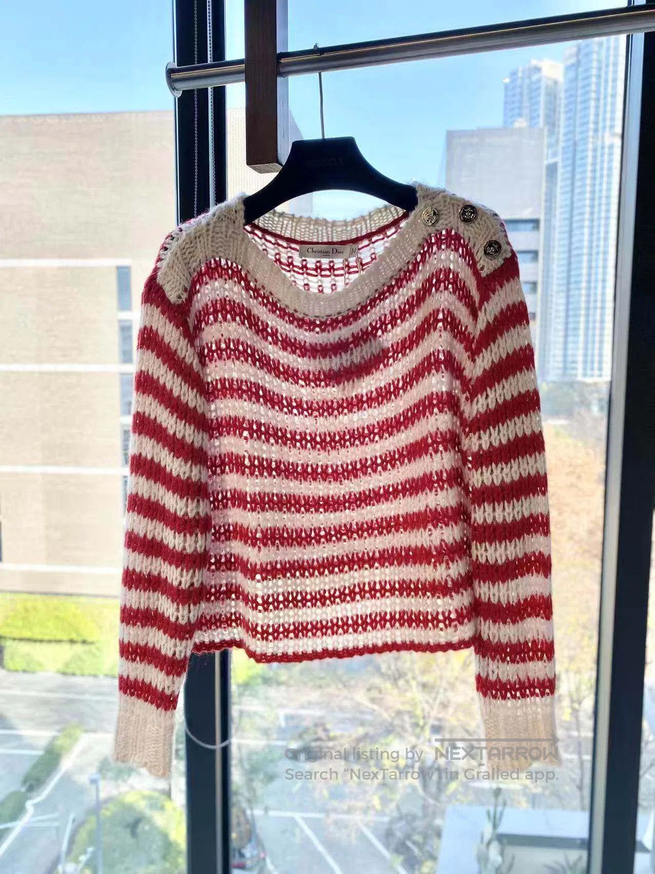 Dior Dior Anchor gold buckle striped sweater| Size XS / US 0-2 / IT 36-38 - 2 Thumbnail