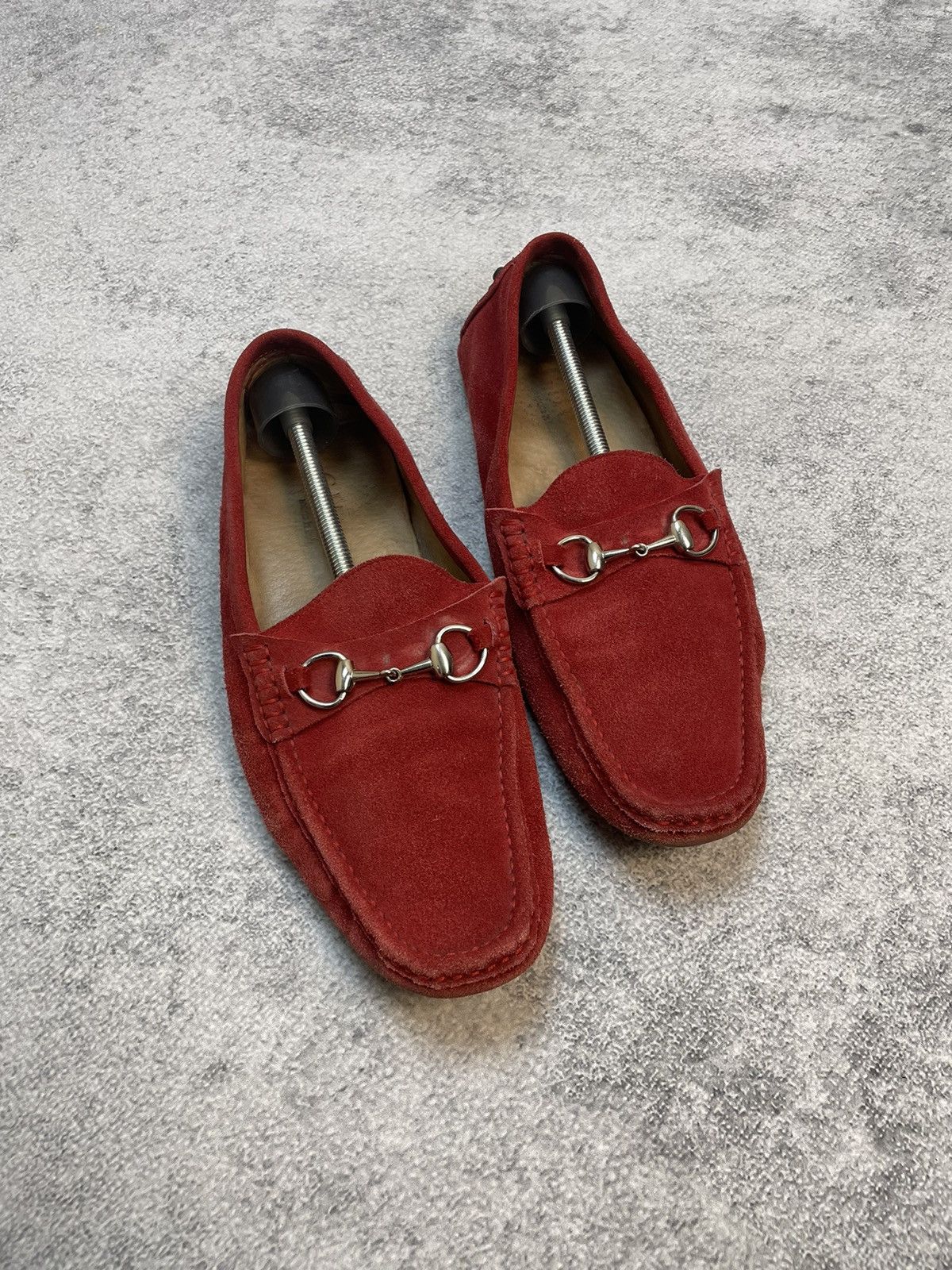Red gucci loafers men clearance