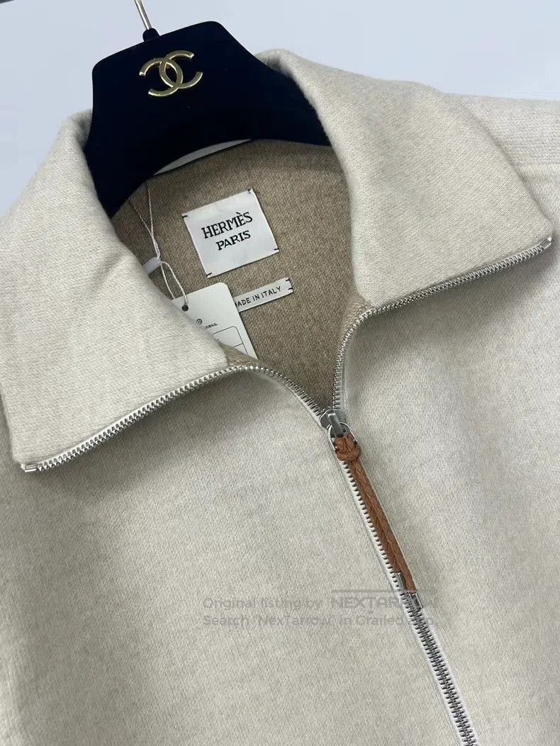 Hermes Hermes Oatmeal double-faced cashmere coat Size XS / US 0-2 / IT 36-38 - 3 Thumbnail