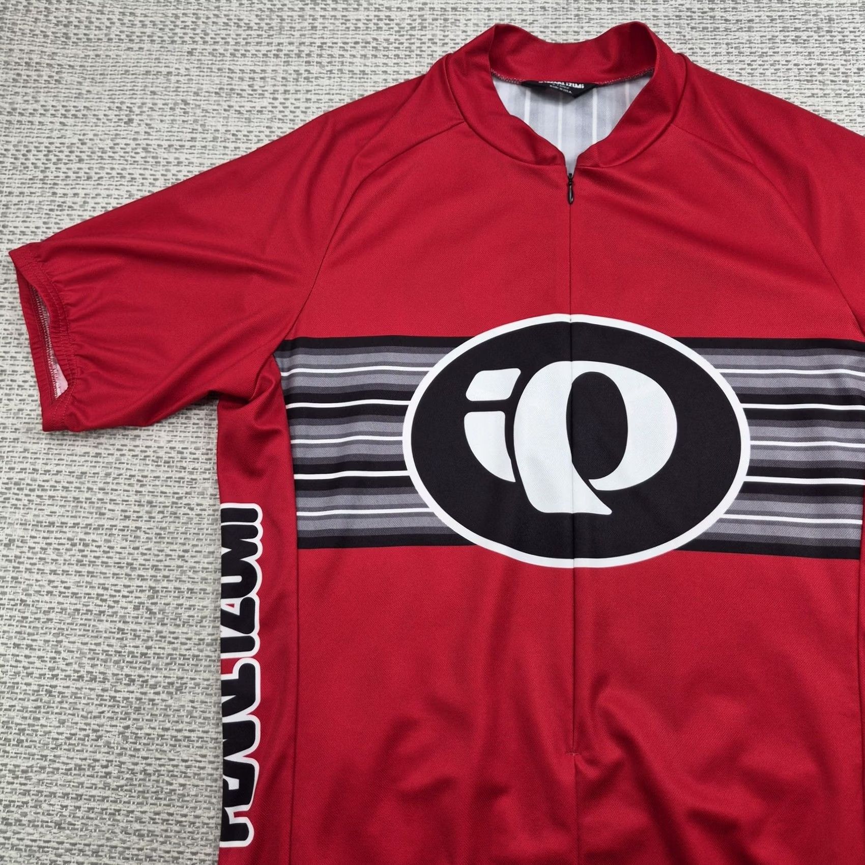 PEARL iZUMi VINTAGE Pearl Izumi Cycling Jersey Mens XL Red 1/4 Zip Striped Logo 2004 Size US XL / EU 56 / 4 - 3 Thumbnail