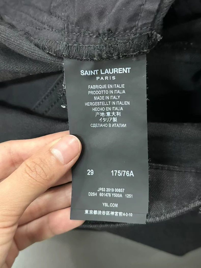 Saint Laurent Paris YSL Saint Laurent Black Denim Jeans Size US 29 - 6 Thumbnail