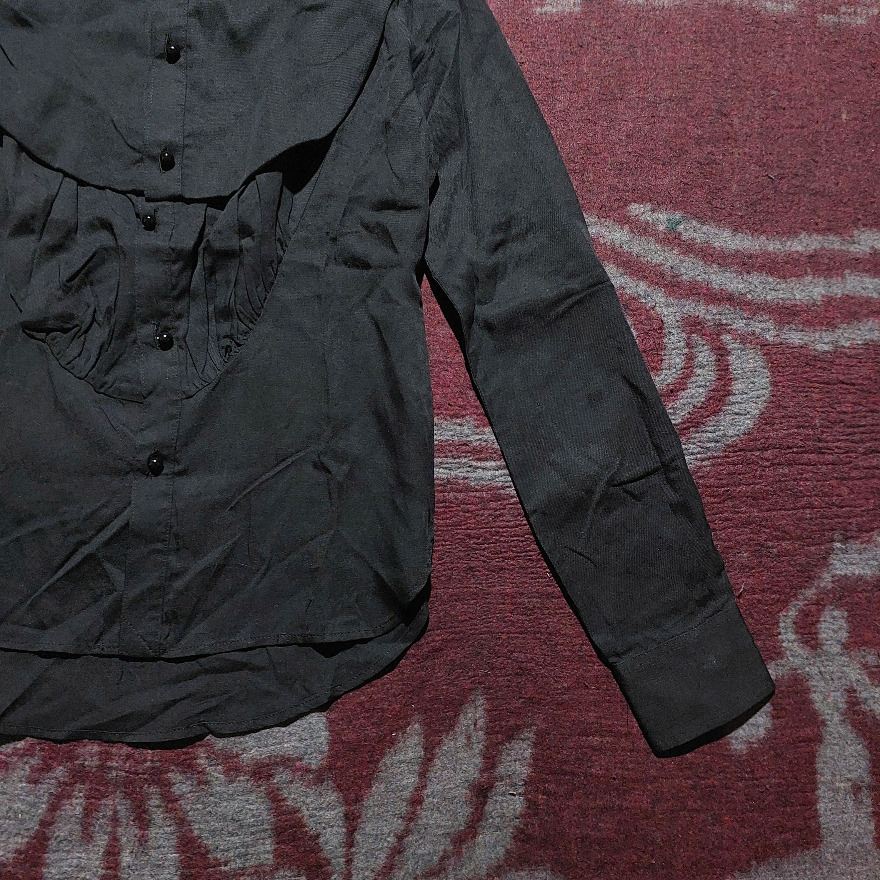 If Six Was Nine MIHARA YASUHIRO hybrid black L/s shirt Size US S / EU 44-46 / 1 - 7 Thumbnail