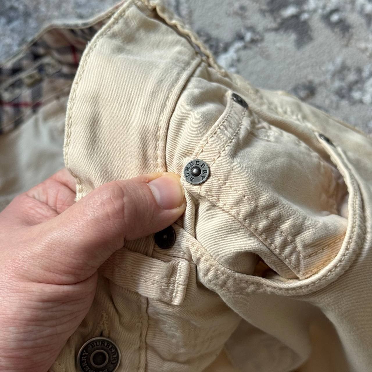 Burberry Burberry Vintage Beige Straight Glam Retro Plaid Pants Size 31" - 8 Thumbnail