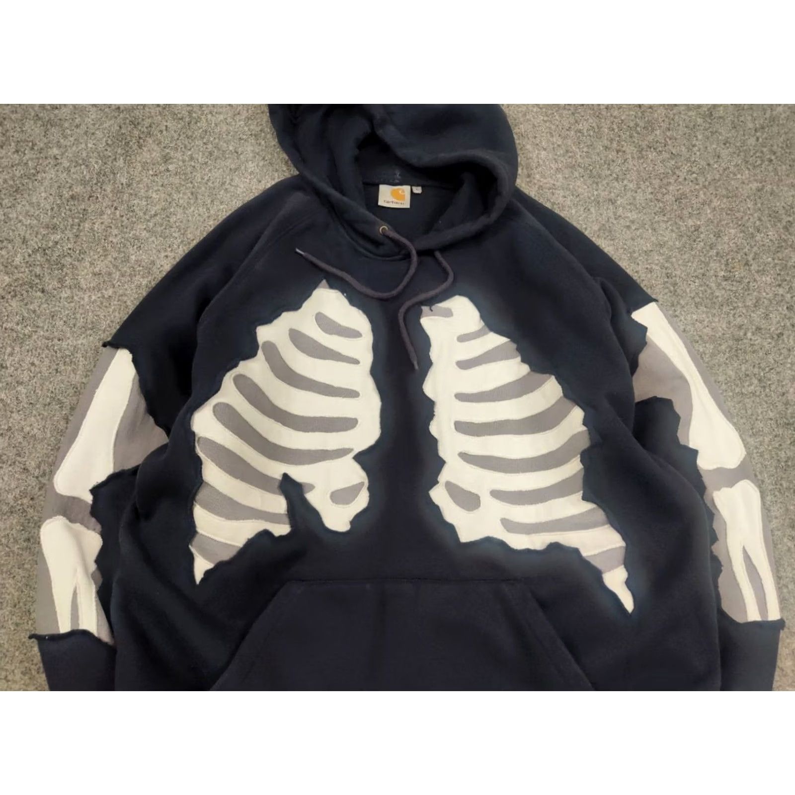 Carhartt VINTAGE Carhartt Skeleton Hoodie Baggy Fit blue Shirt Hoodie Mens L Blue 90s Grunge Retro Size US L / EU 52-54 / 3 - 5 Thumbnail