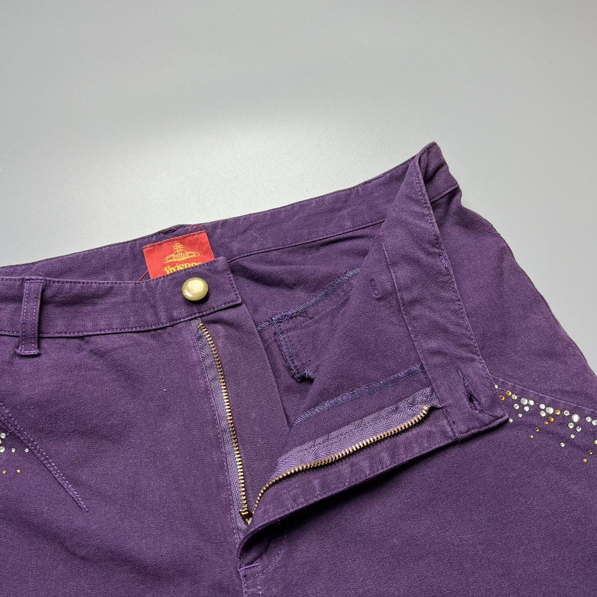 Vivienne Westwood Vivienne Westwood - SS/1994 Orb Logo Swarovski Pants Size 32" / US 10 / IT 46 - 8 Thumbnail