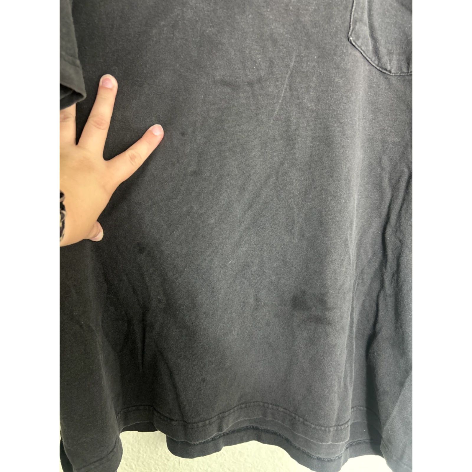 Carhartt VINTAGE Carhartt Mens XL Short Sleeve T Shirt Faded Black Oil Stains Loose Fit Size US XL / EU 56 / 4 - 4 Thumbnail