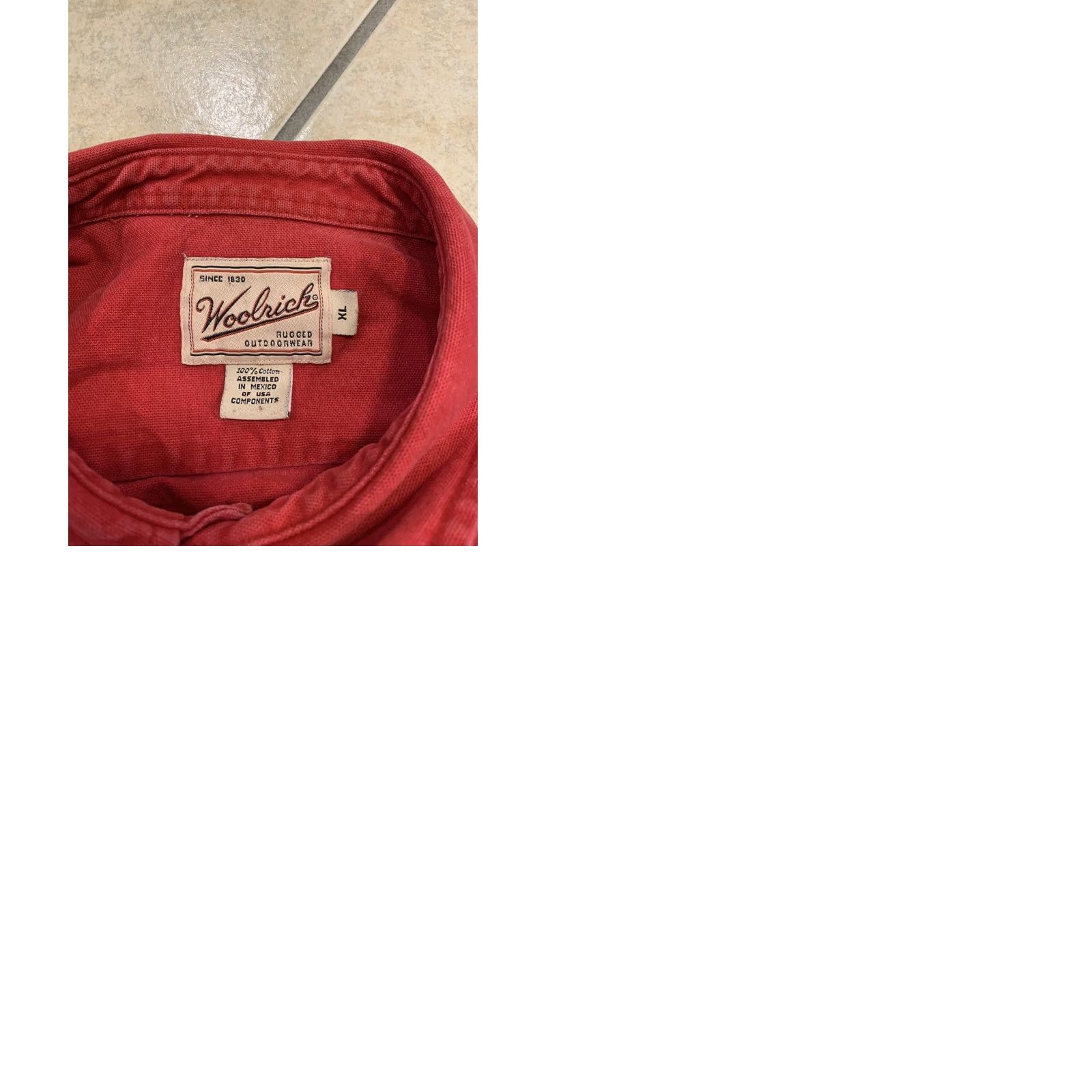 Vintage VINTAGE Woolrich Shirt Men XL Button-Up Red Long Sleeve Canvas Outdoorwear 90s Grunge Casual Workwear Size US XL / EU 56 / 4 - 9 Thumbnail