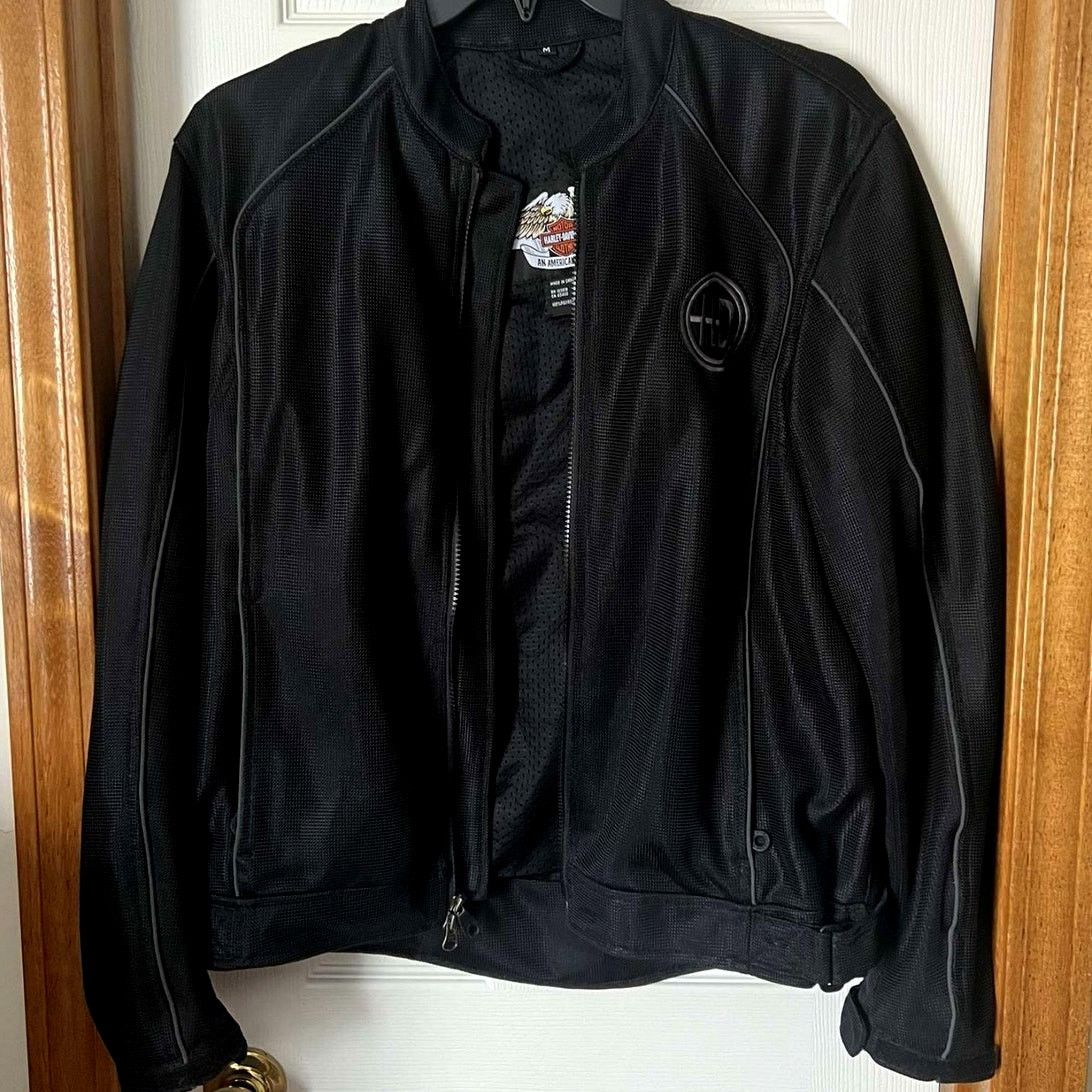 Harley Davidson Harley-Davidson Eagle Men’s Black Mesh Jacket Size M Size US M / EU 48-50 / 2 - 6 Thumbnail