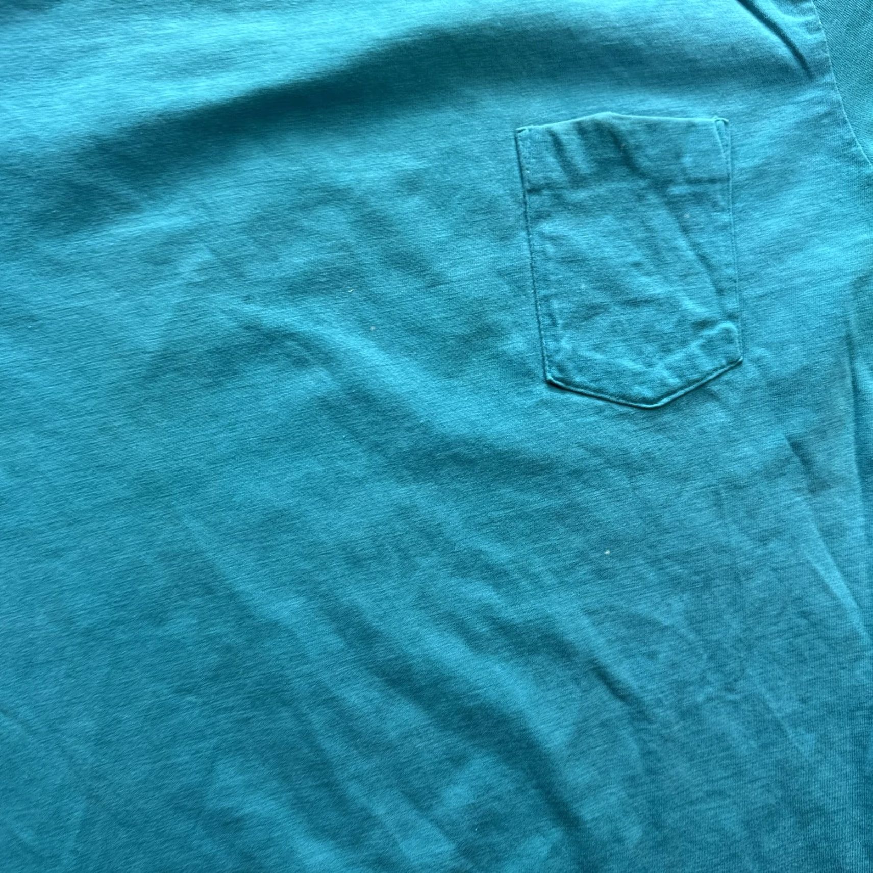 Lands' End VINTAGE Lands' End Shirt Mens Large Teal Pocket Tee 100% Cotton Made USA 90s Size US L / EU 52-54 / 3 - 4 Thumbnail