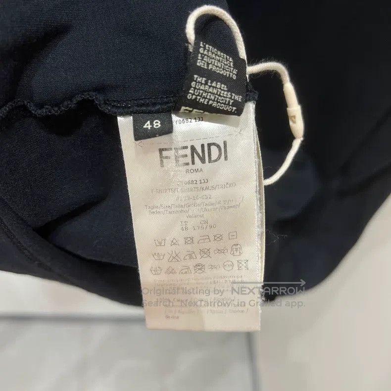 Fendi Fendi Short-sleeved cotton top with sequin monster on ches Size US M / EU 48-50 / 2 - 4 Thumbnail