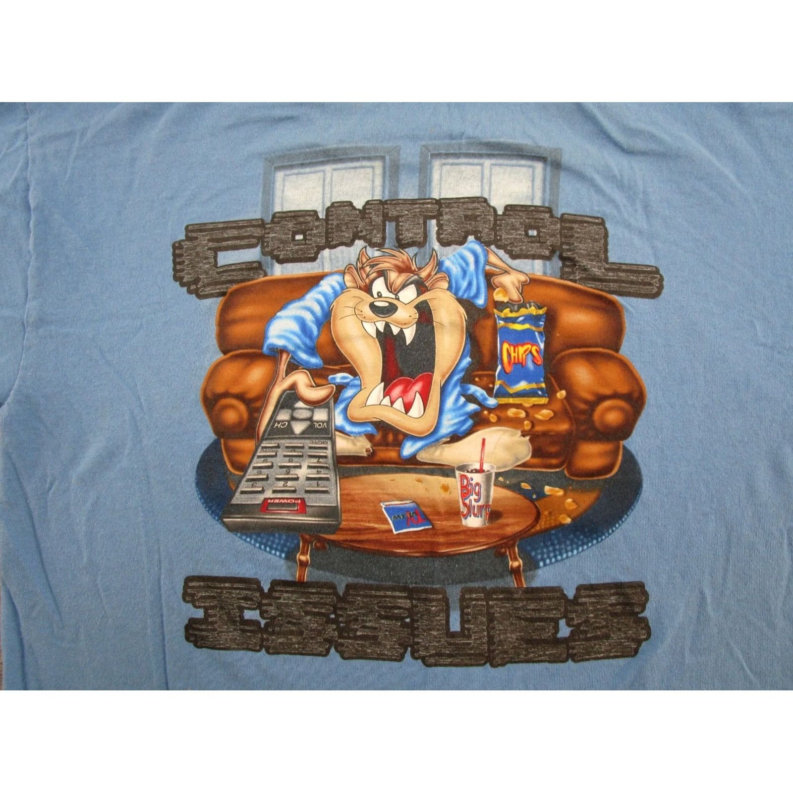 Vintage VINTAGE Looney Tunes Taz T-Shirt 90s Control Issues Graphic Tee SZ L Short Sleeve Mens Black/White 1990s Decade 1990s Size US L / EU 52-54 / 3 - 2 Thumbnail