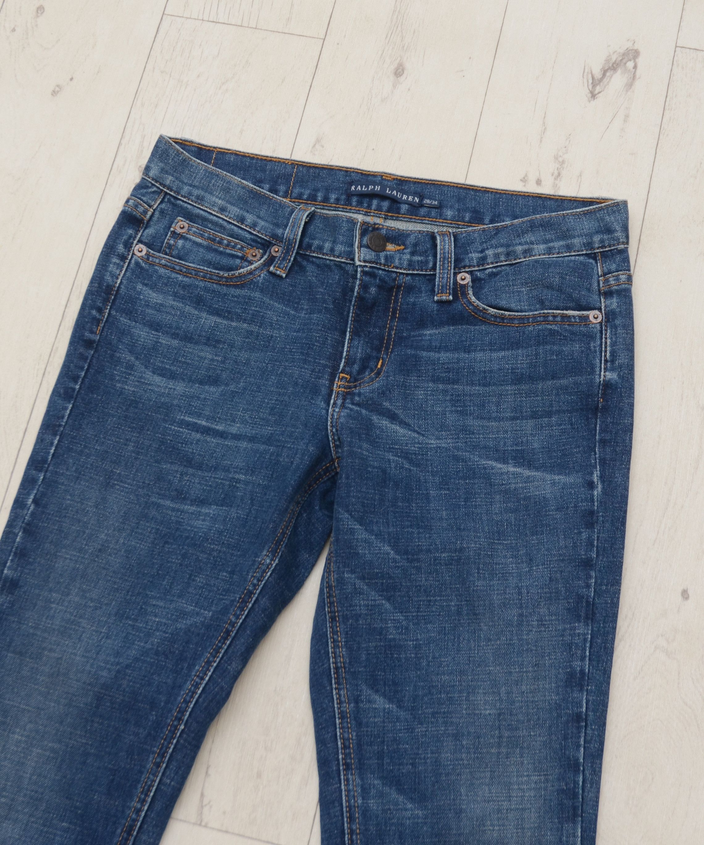 Polo Ralph Lauren × Vintage Vintage Flared Polo Ralph Lauren Dungarees Denim Pants Y2K Size 28" / US 6 / IT 42 - 5 Thumbnail