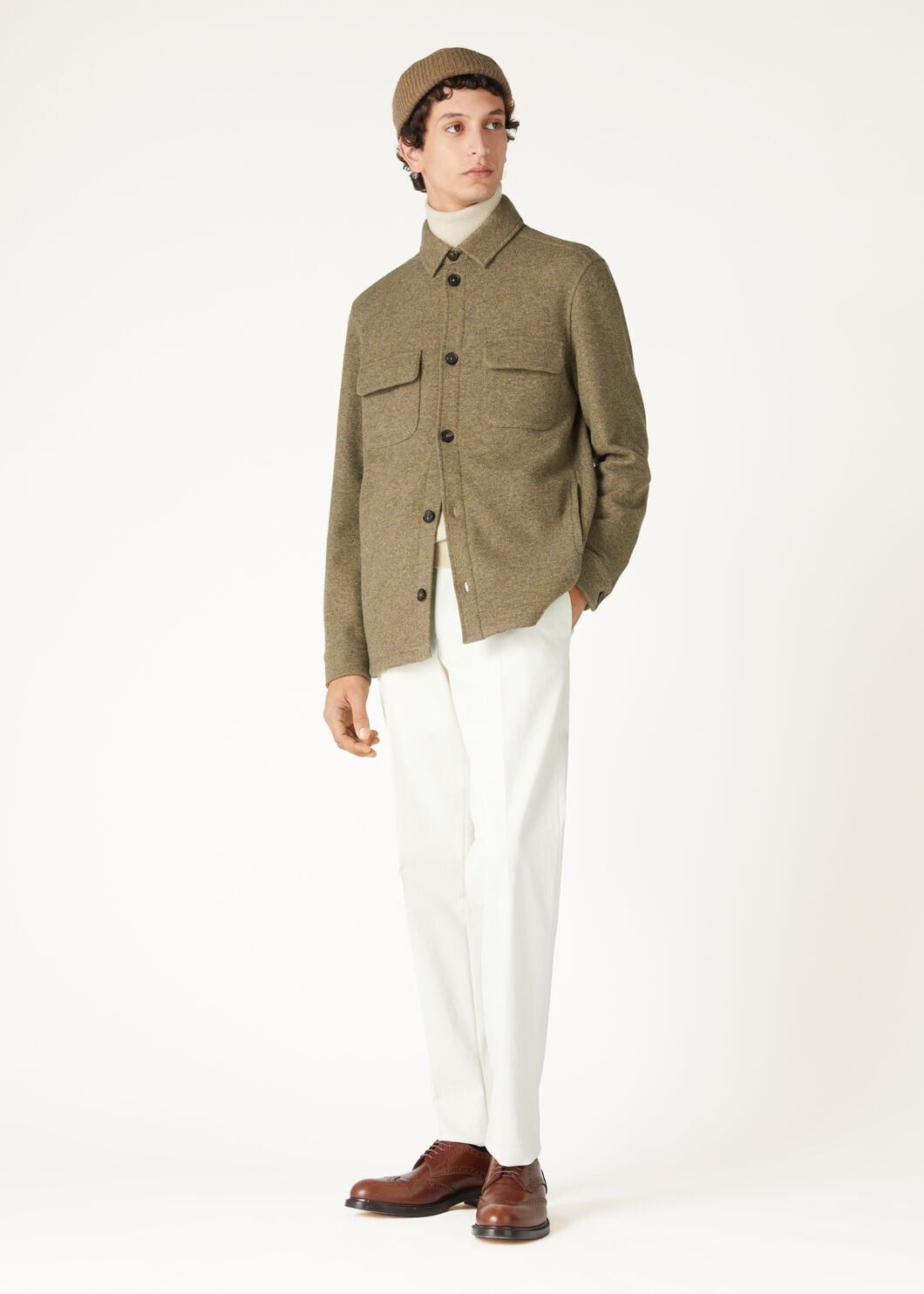 Loro Piana o1w1db10725 FAL3156 Sweater Lp Shirt in Brown Size US L / EU 52-54 / 3 - 2 Thumbnail