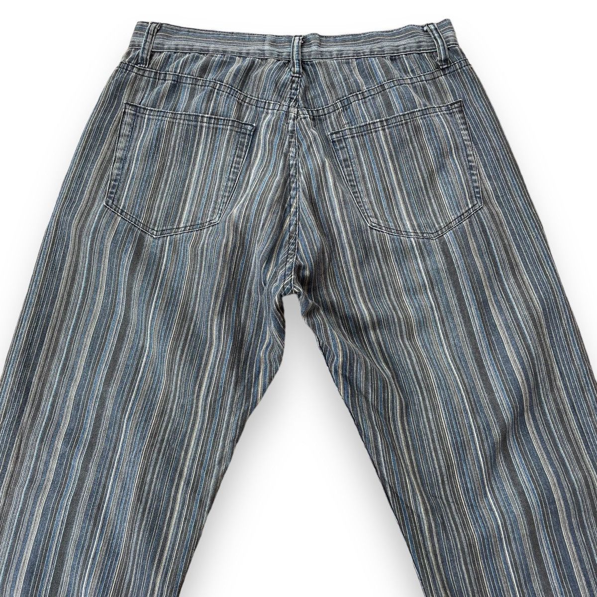 Tornado Mart 🇯🇵 VINTAGE ROOT THREE STRIPES DENIM PANTS Size US 30 / EU 46 - 8 Thumbnail