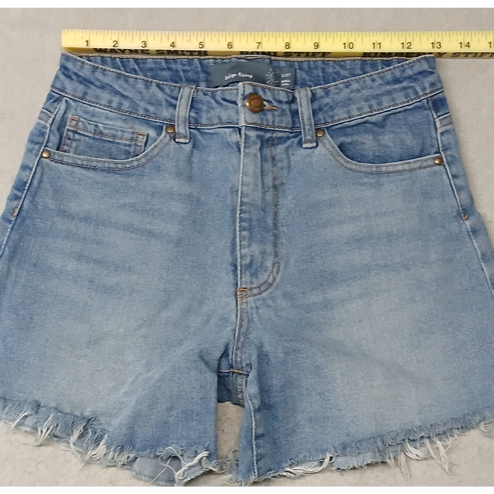 Other Indigo Rising (5/27) Women's Cut Off Blue Denim Shorts Size 26" / US 2 / IT 38 - 2 Thumbnail