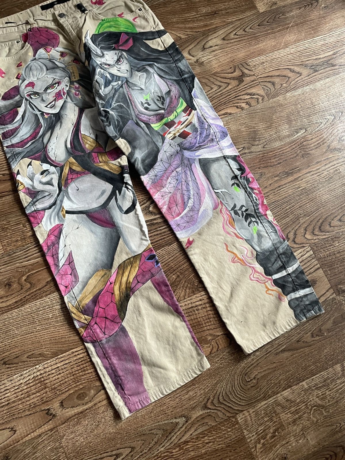 Stone Island Vintage Stone Island x DEMON SLAYER 1:1 Custom Jeans Size US 32 / EU 48 - 4 Thumbnail