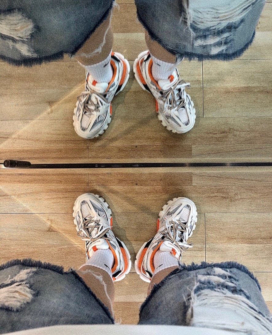 Balenciaga Balenciaga Track1.0 White Orange Sneakers Size US 4 / IT 34 - 1 Thumbnail