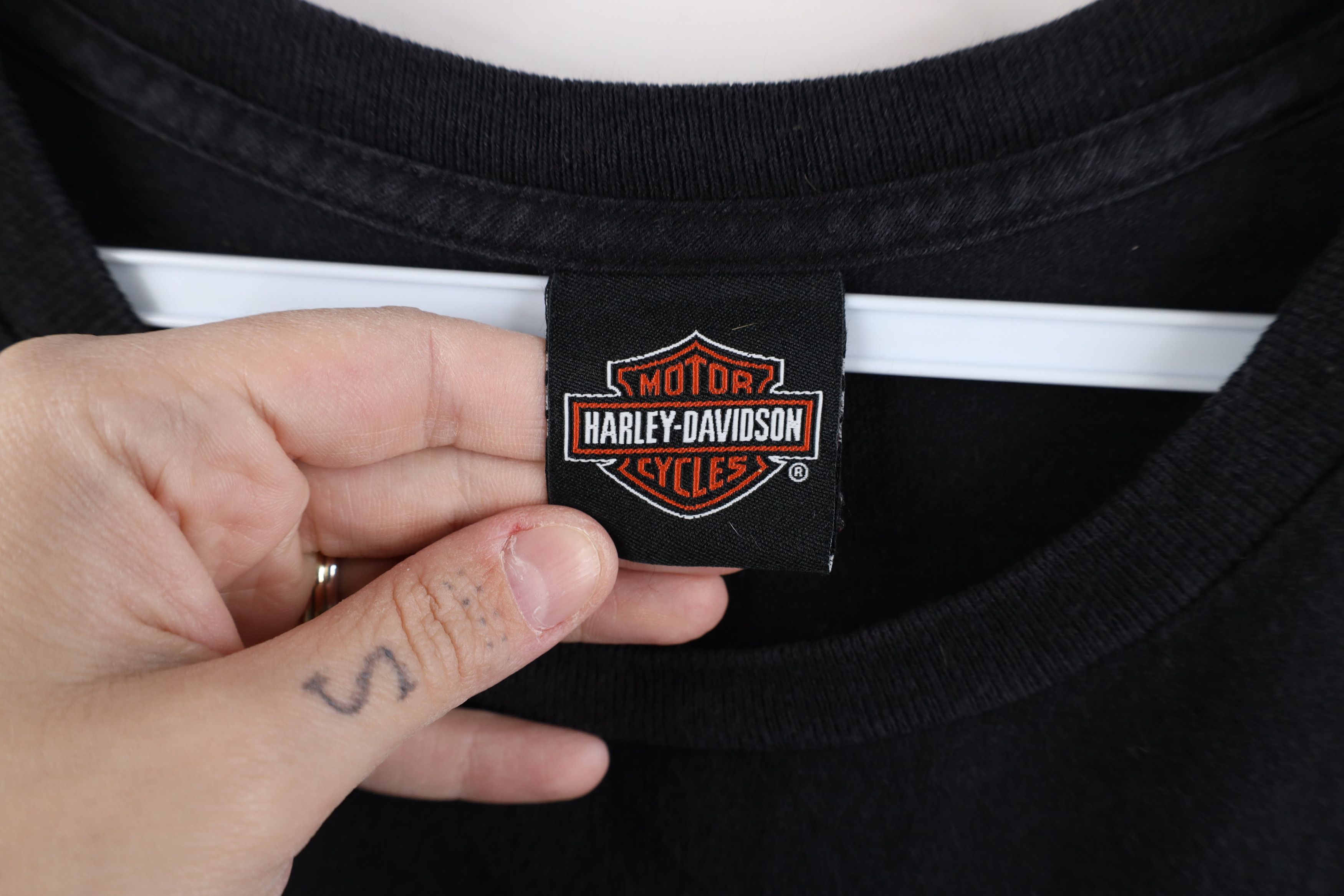 Harley Davidson × Vintage Y2K Harley Davidson Big Logo USA Flag Short Sleeve T-Shirt Size US XXL / EU 58 / 5 - 8 Thumbnail