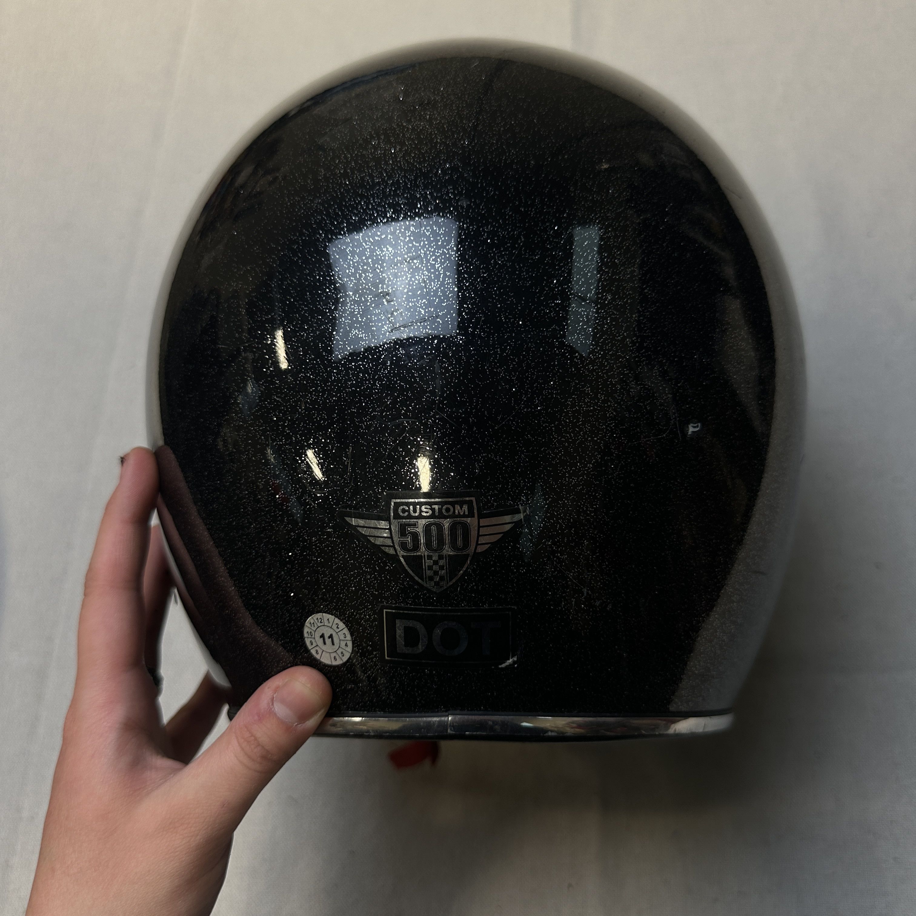 Bell Vintage Bell Custom 500 Black Metallic Motorcycle Helmet Size M Size ONE SIZE - 9 Thumbnail