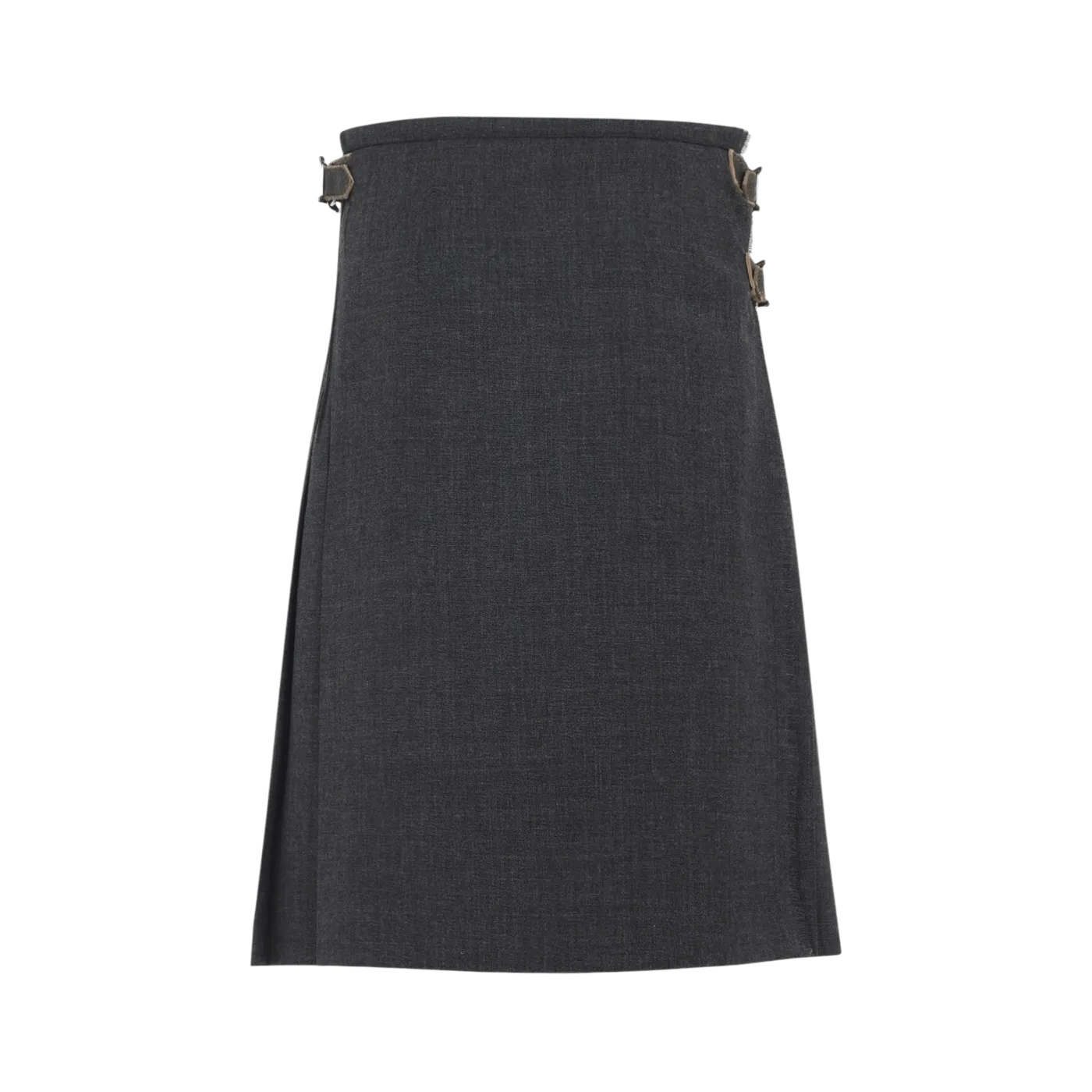 Prada PRADA Gray Wool Skirt New And Authentic Size 27" / US 4 / IT 40 - 2 Thumbnail
