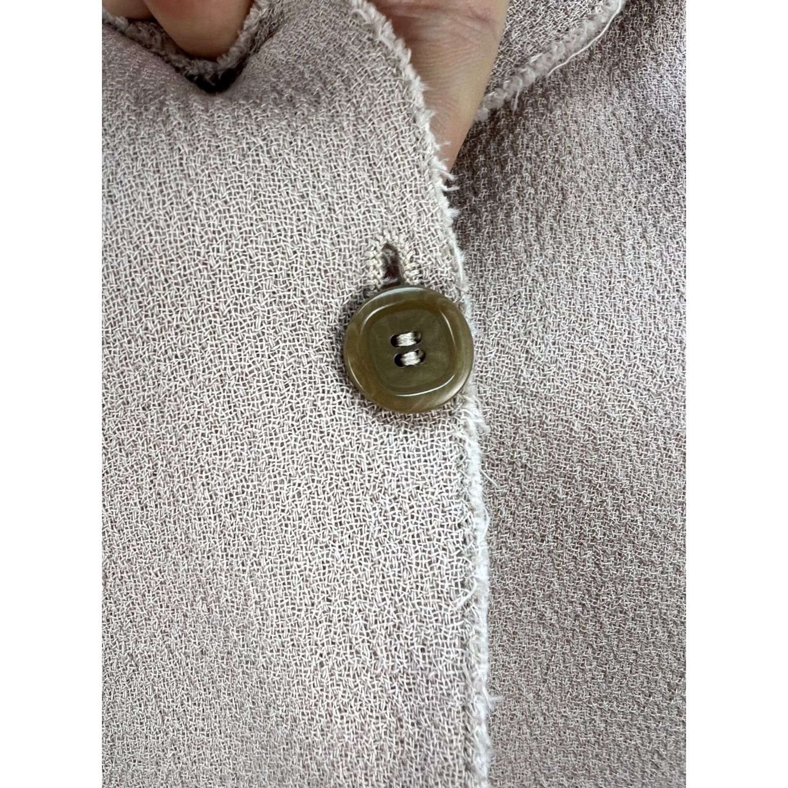 Agnona Agnona Blazer Jacket Wool Beige Women's Size 40 Regular Long Sleeve One-Button Black? Size S / US 4 / IT 40 - 6 Thumbnail