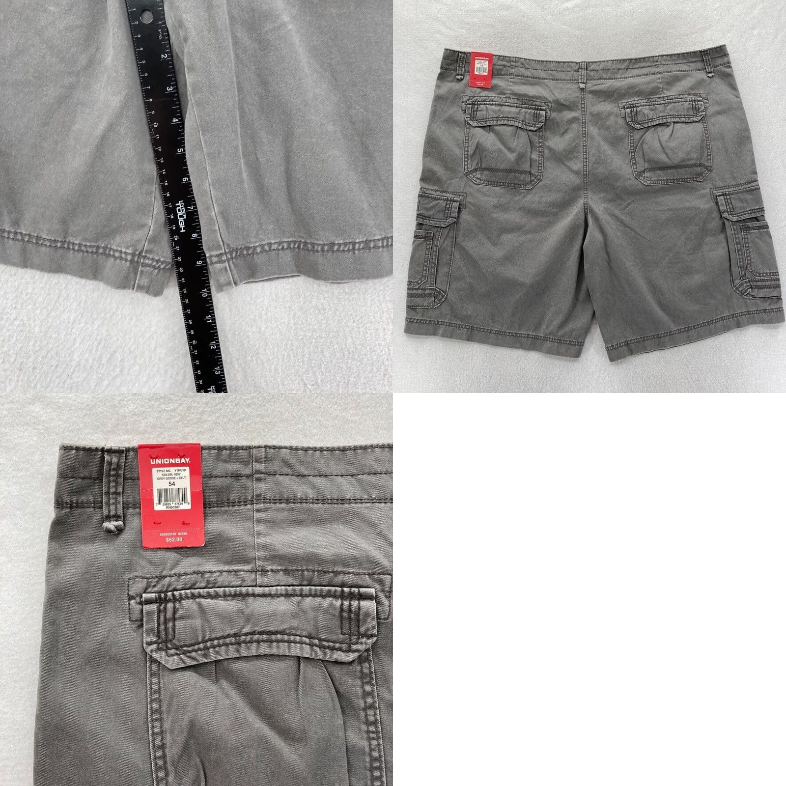 Vintage UNIONBAY Cargo Shorts Mens Big & Tall 54 Gray High Rise Survivor Size US 38 / EU 54 - 8 Thumbnail