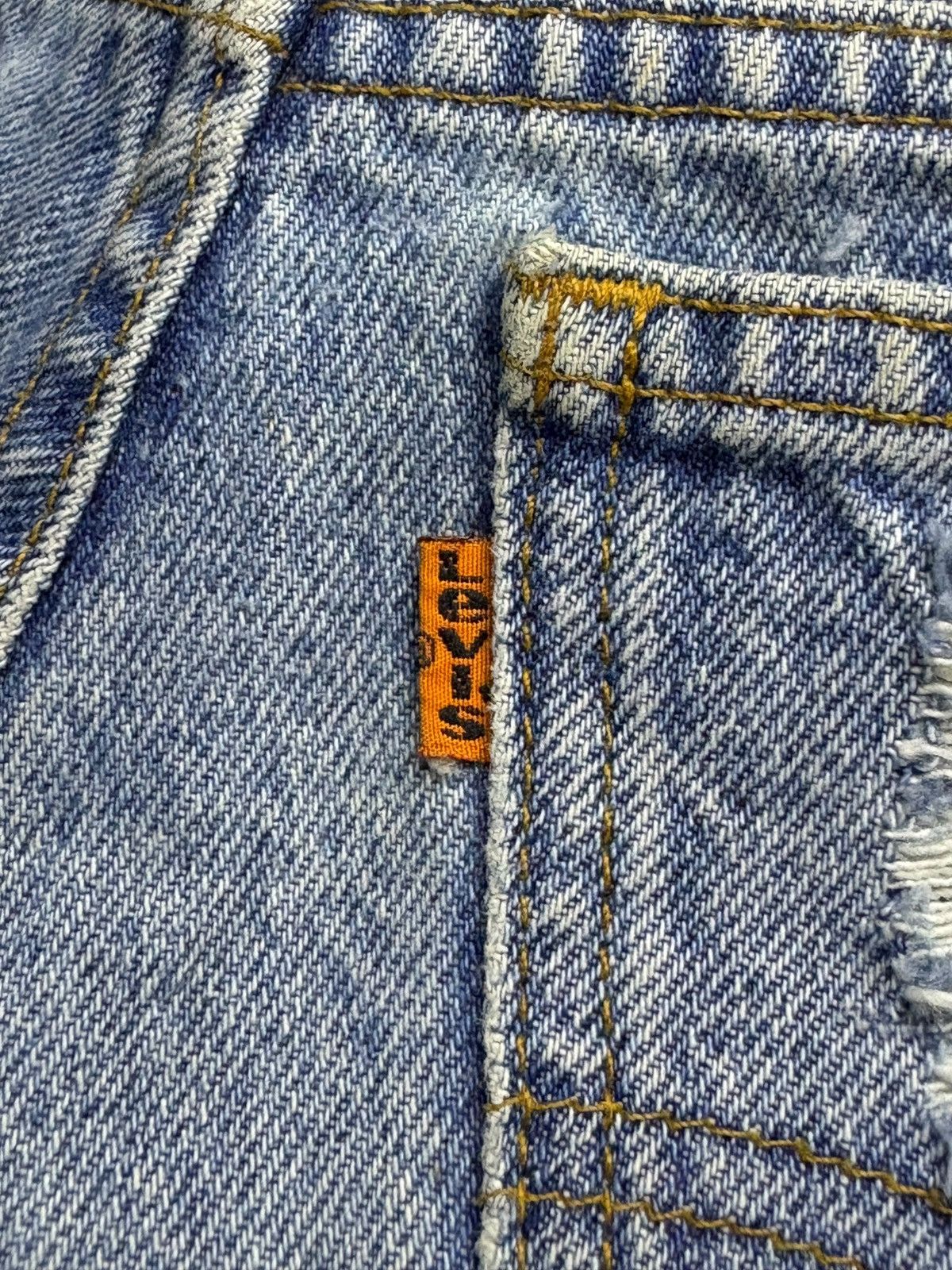Levi's Vintage 90s Levis 550 Orange Tab Blue Wash Distressed Jeans Size US 30 / EU 46 - 8 Thumbnail
