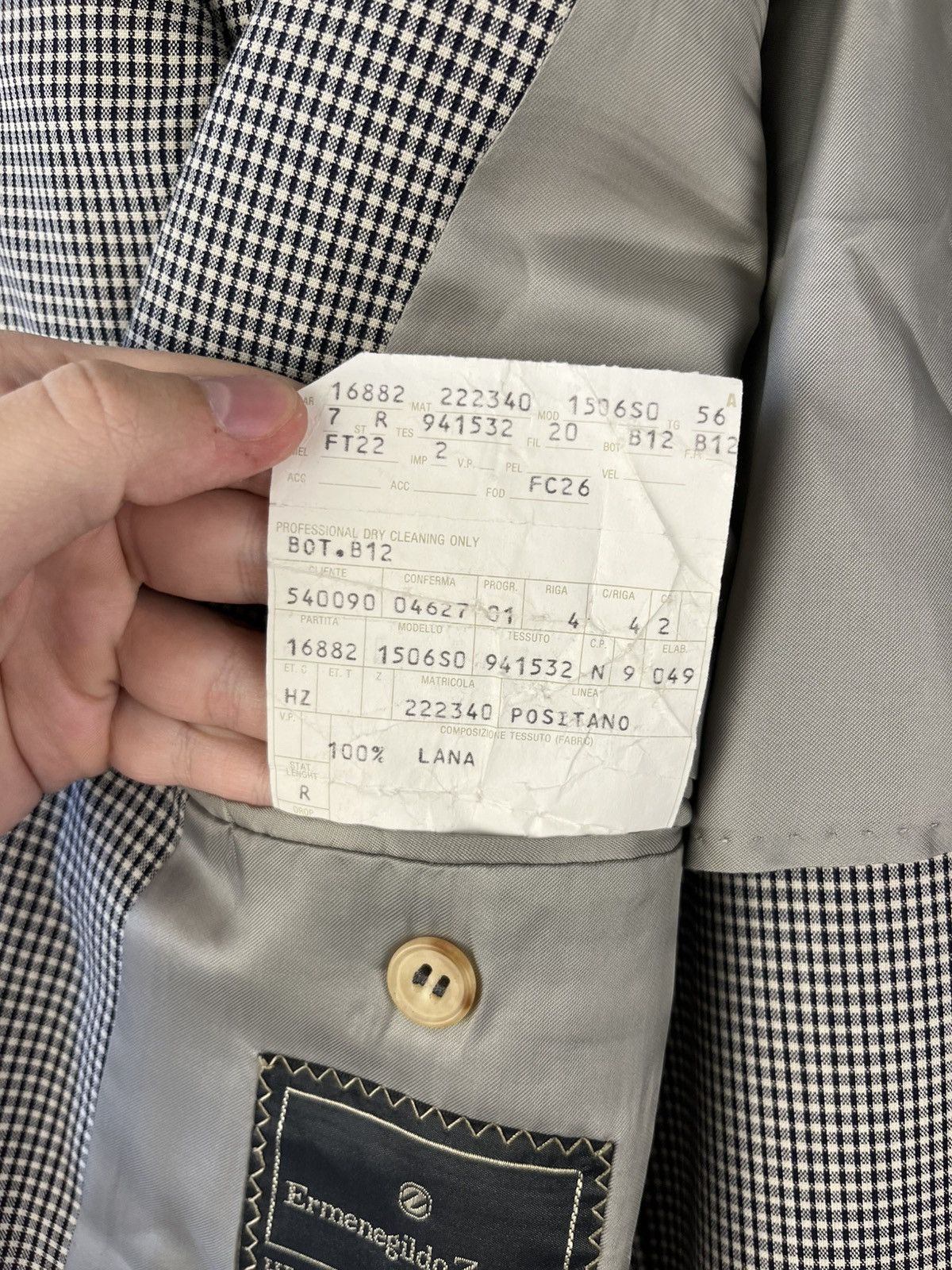 Ermenegildo Zegna Ermenegildo Zegna VIntage Wool Plaid Blazer Jacket Size 46R - 8 Thumbnail