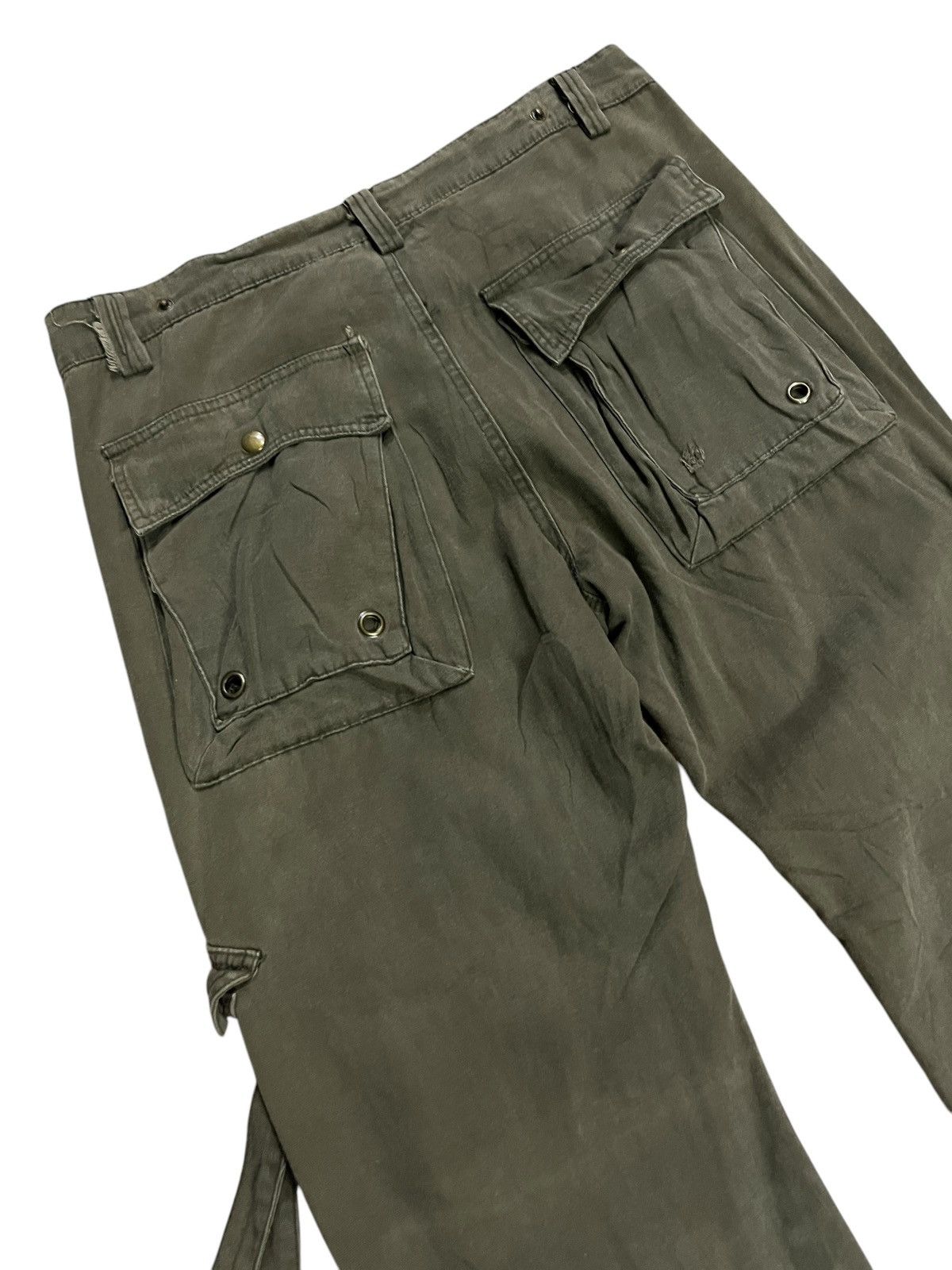 Japanese Brand Vintage Studded Cargo Bondage Military Green Size US 34 / EU 50 - 8 Thumbnail