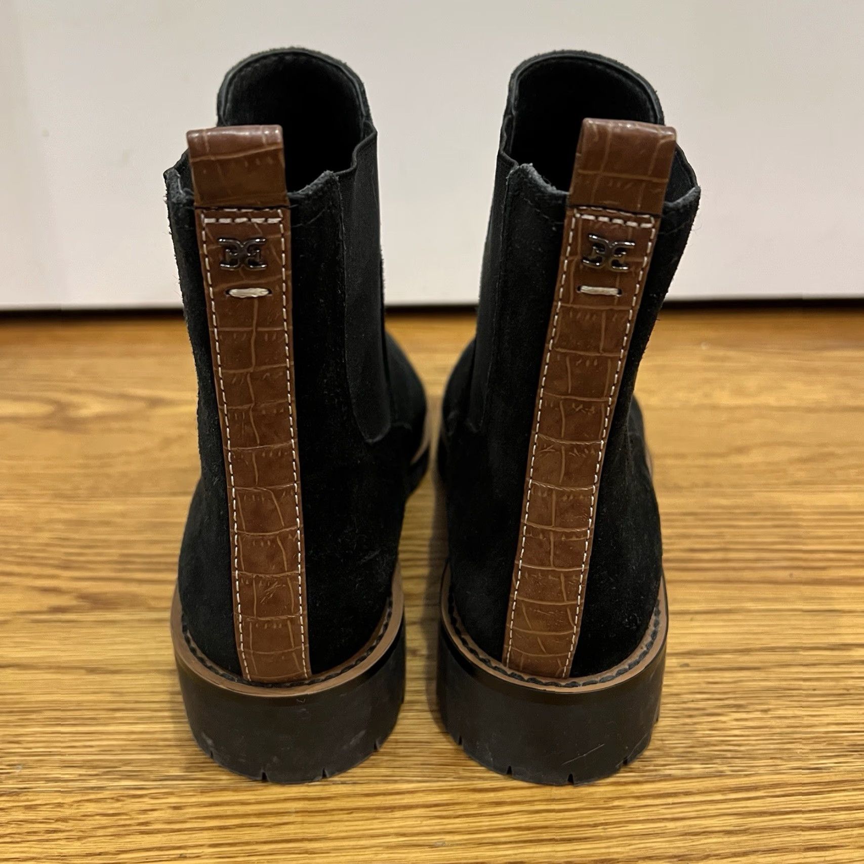 Sam Edelman Sam Edelman Boots Jaclyn Black Leather Suede Pull On Waterproof 9.5 Women Multicolor Leather Upper Exterior Jaclyn Boots Women's Shoes Size US 10 / IT 40 - 5 Thumbnail