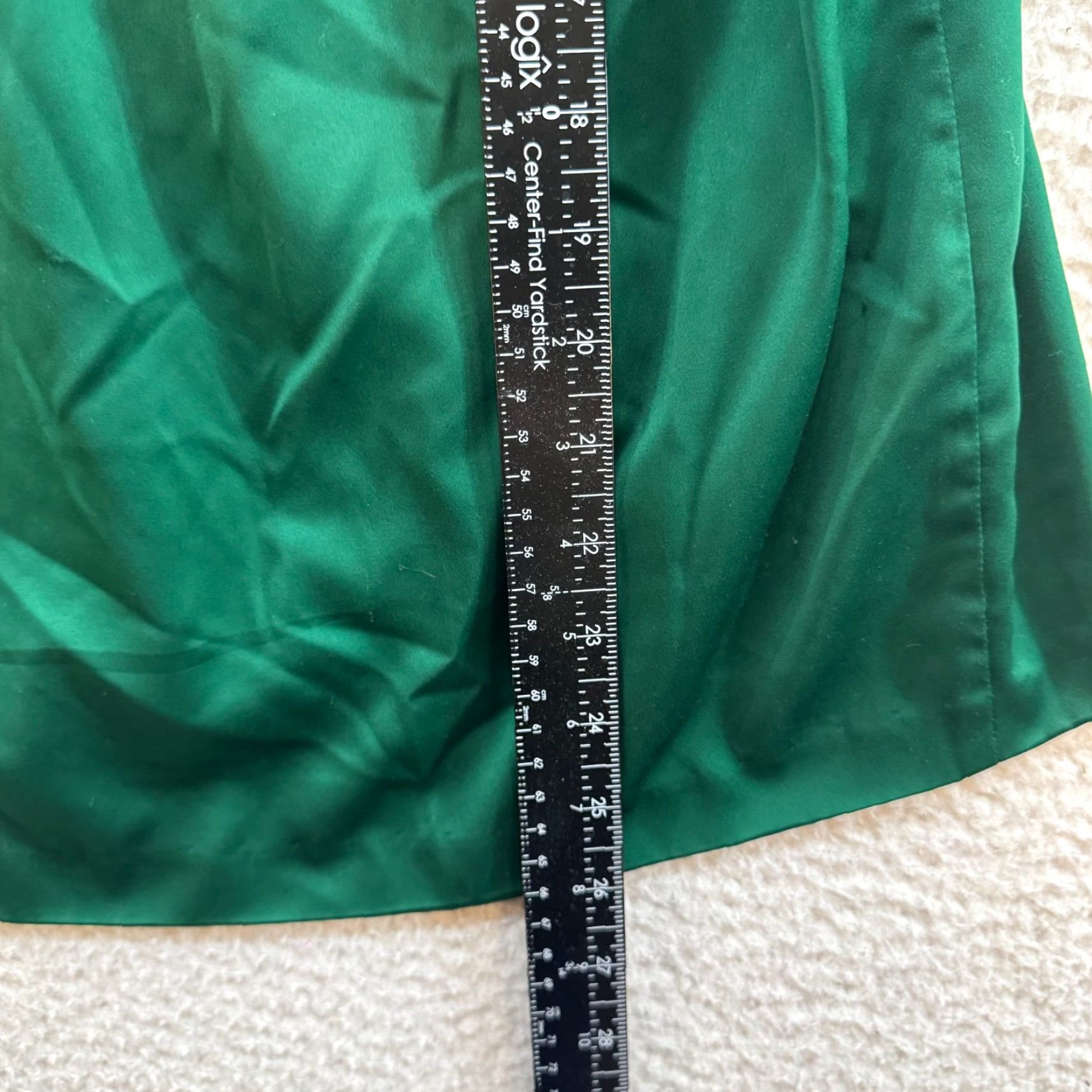 Banana Republic VINTAGE Banana Republic Y2K Emerald Green Satin Top Shirt Cap Sleeve Tie Bow Medium Green Womens Size M / US 6-8 / IT 42-44 - 4 Thumbnail