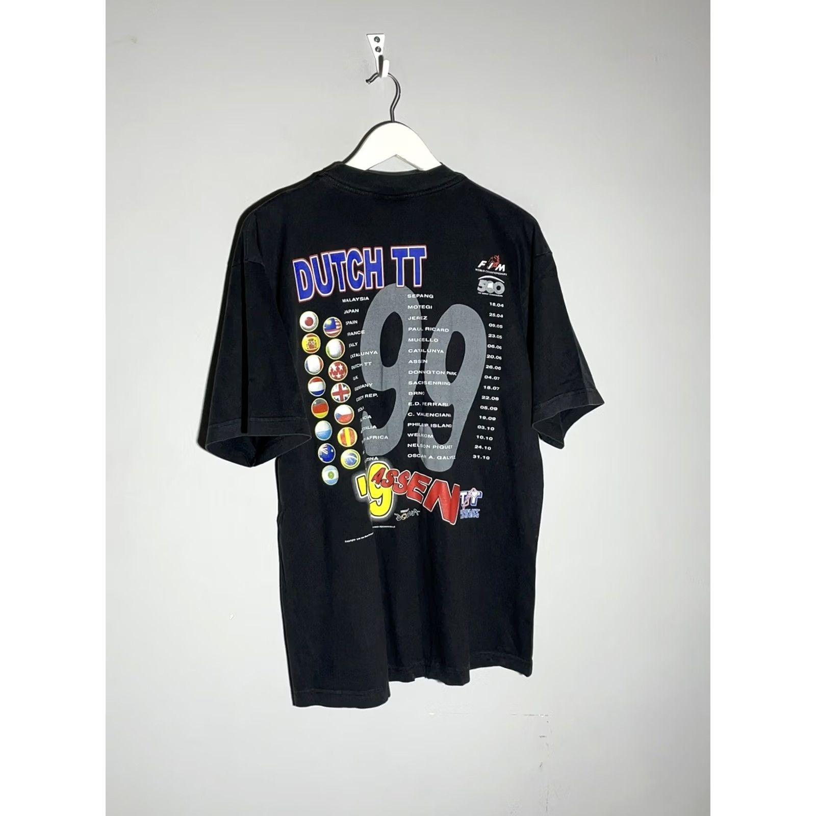 Champion Champion Dutch TT Assen T-Shirt Mens M Black Cotton Graphic Print Vintage 90s Sports Moto Racing Clouded by Yamaha Ducati Honda Suzuki Size US M / EU 48-50 / 2 - 7 Thumbnail