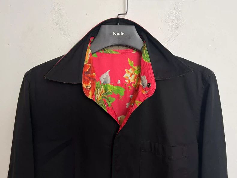 Yohji Yamamoto yohji yamamoto Stamen Large Flower Lined Shirt 2502-Nextar Size US L / EU 52-54 / 3 - 5 Thumbnail