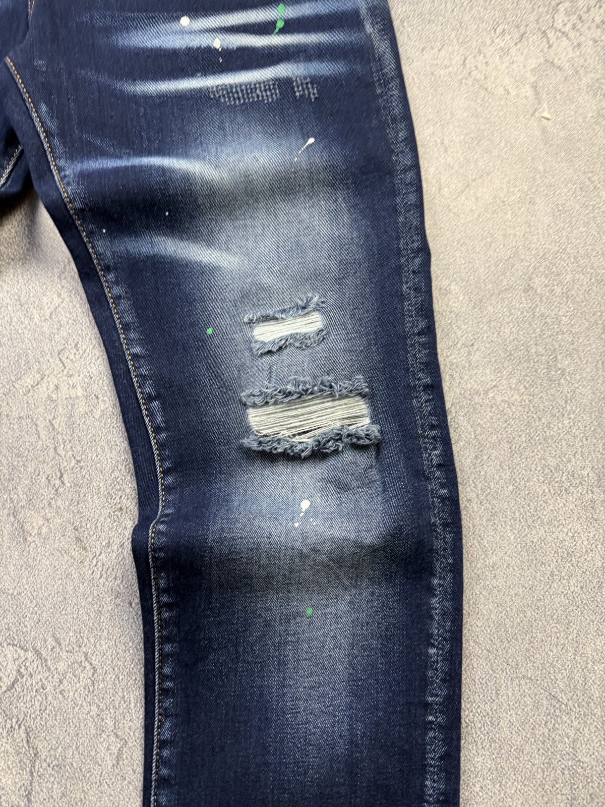Dsquared2 Dsquared Jeans Italian Designer Navy Denim Rare Vintage Y2K Size US 34 / EU 50 - 6 Thumbnail