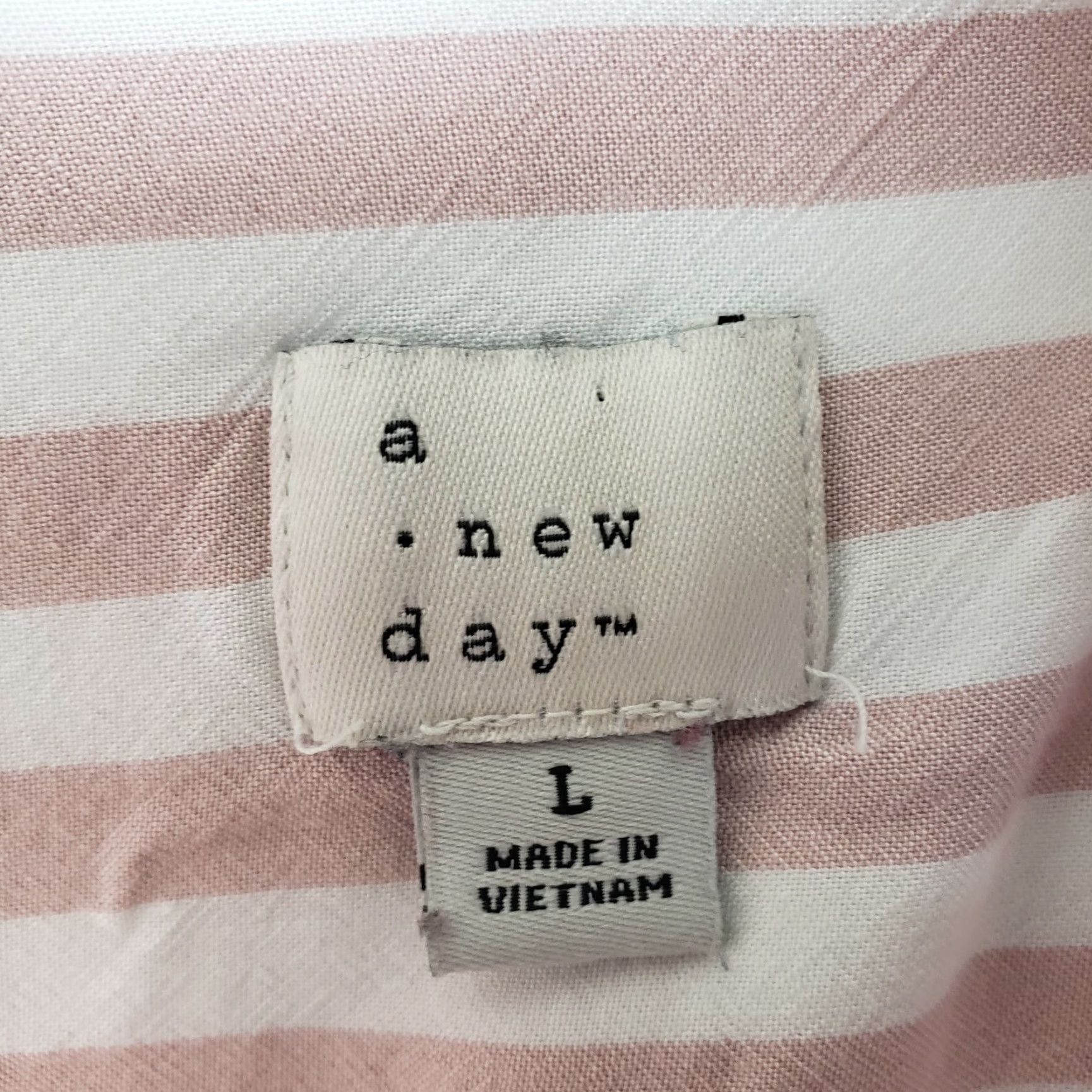 Vintage A New Day Shirt Womens Button Front Top L pink white stripe Long Sleeve Rayon Vintage No Size L / US 10 / IT 46 - 6 Thumbnail
