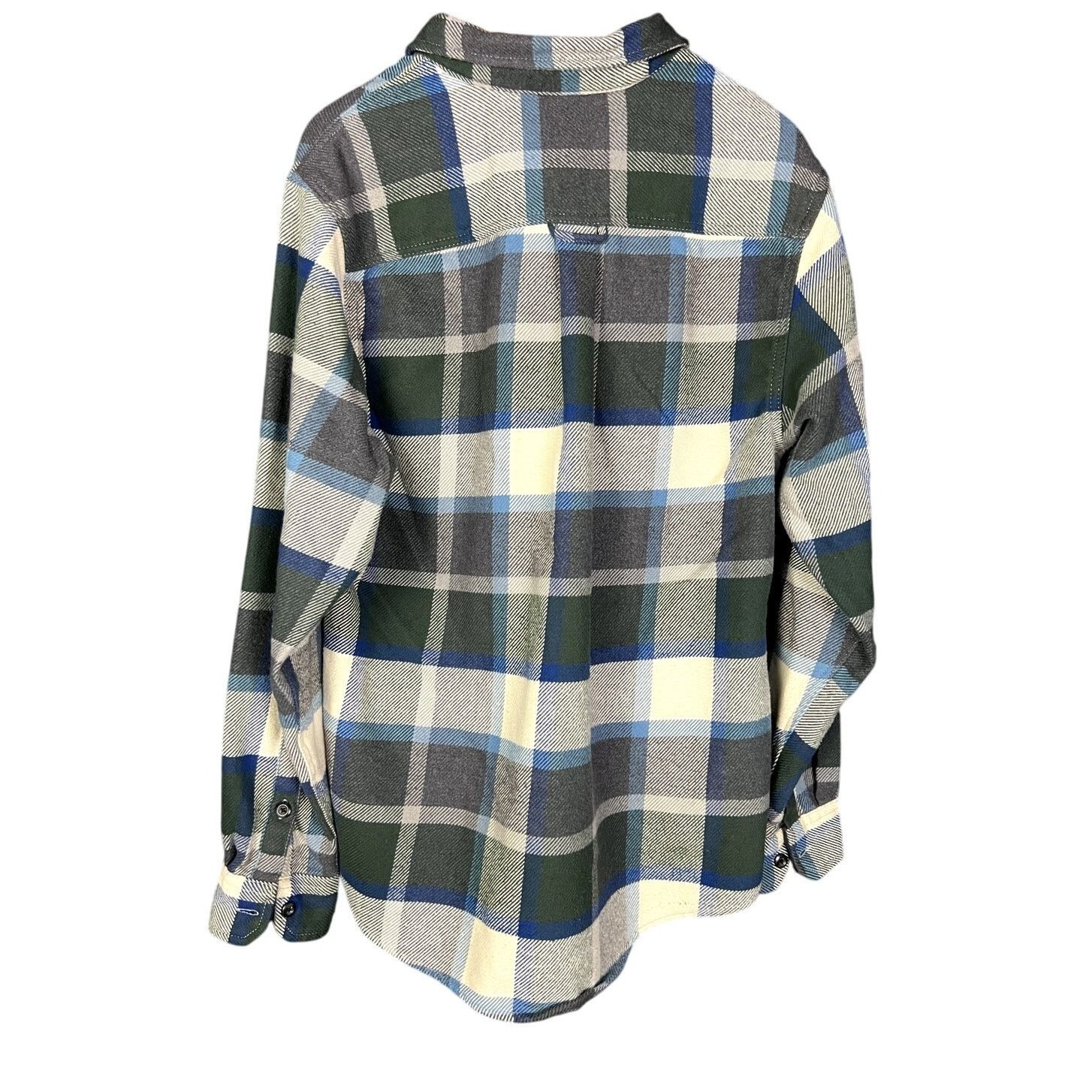 Orvis Men's Orvis Gray Blue Plaid Flannel Button-Down Shirt - M Size US M / EU 48-50 / 2 - 2 Thumbnail