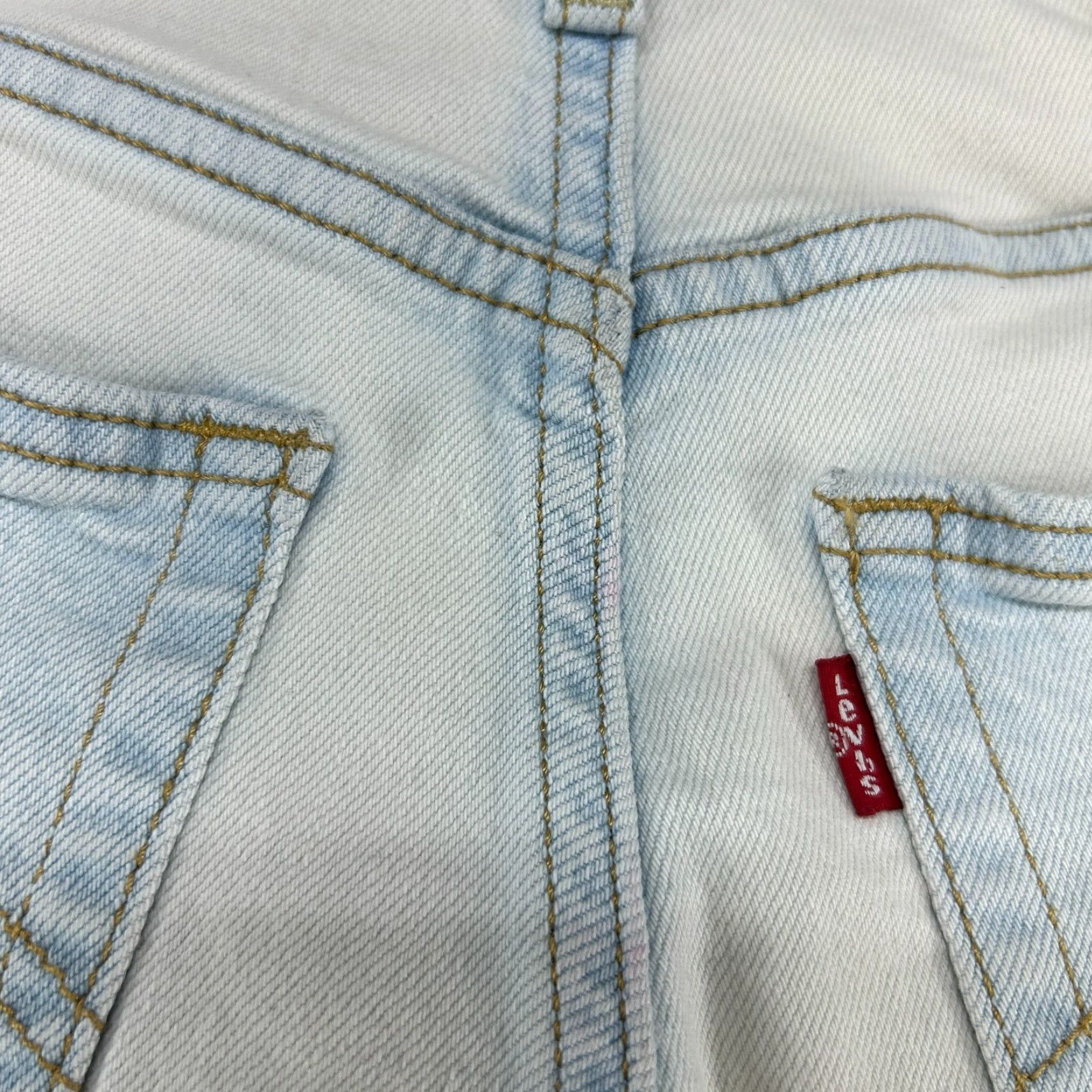 Levi's Levi's Jeans 31x27 Blue Light Wash Distressed 501 Ribcage Ankle Womens Regular Cotton Lyosil Versatile 80s 90s Retro Size 24" / US 00 / IT 34 - 4 Thumbnail