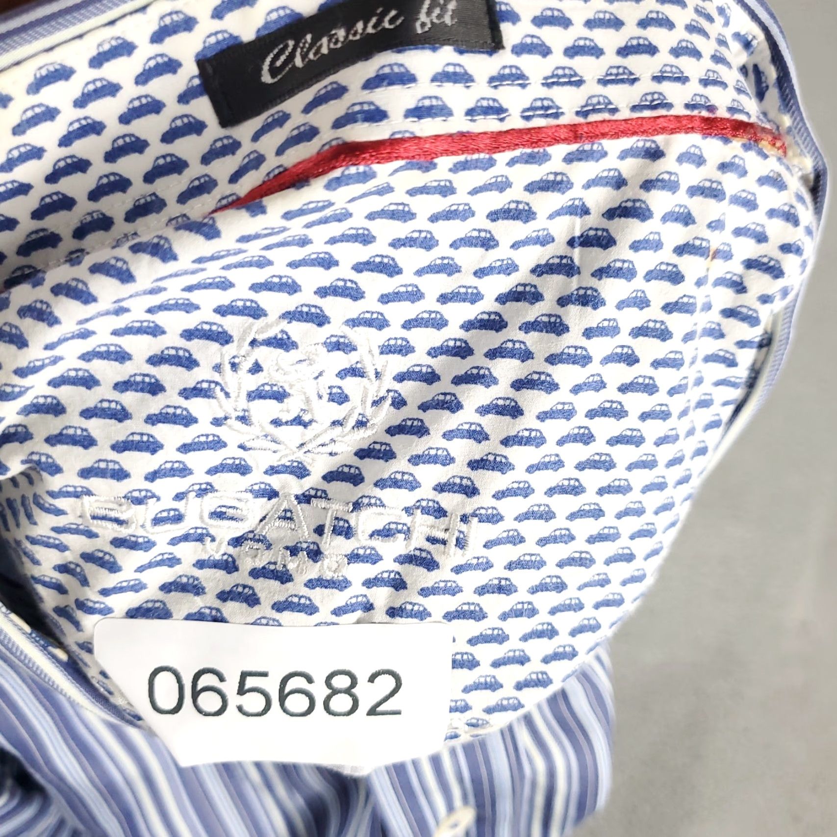 BUGATCHI Bugatchi Uomo Shirt Mens 2XL Blue Striped Classic Fit Button Up Long Sleeve Size US XXL / EU 58 / 5 - 8 Thumbnail