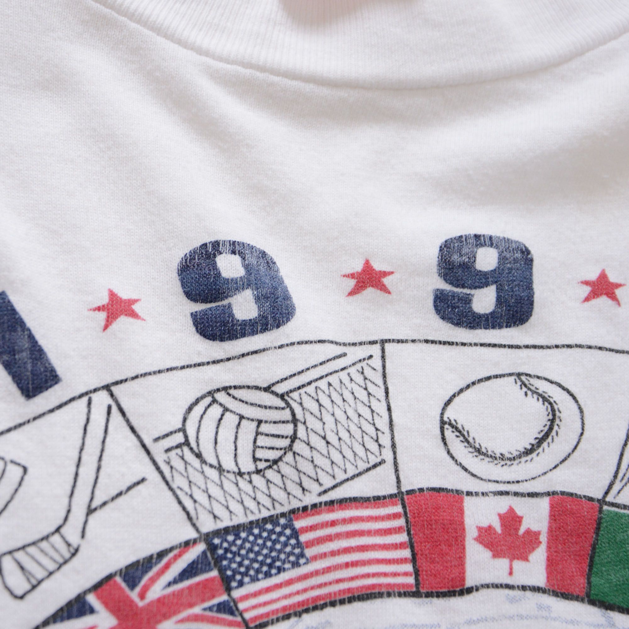 Vintage 90s VIntage Sport Flag T-Shirt XL Q-TEES 100% Cotton Size US XL / EU 56 / 4 - 8 Thumbnail