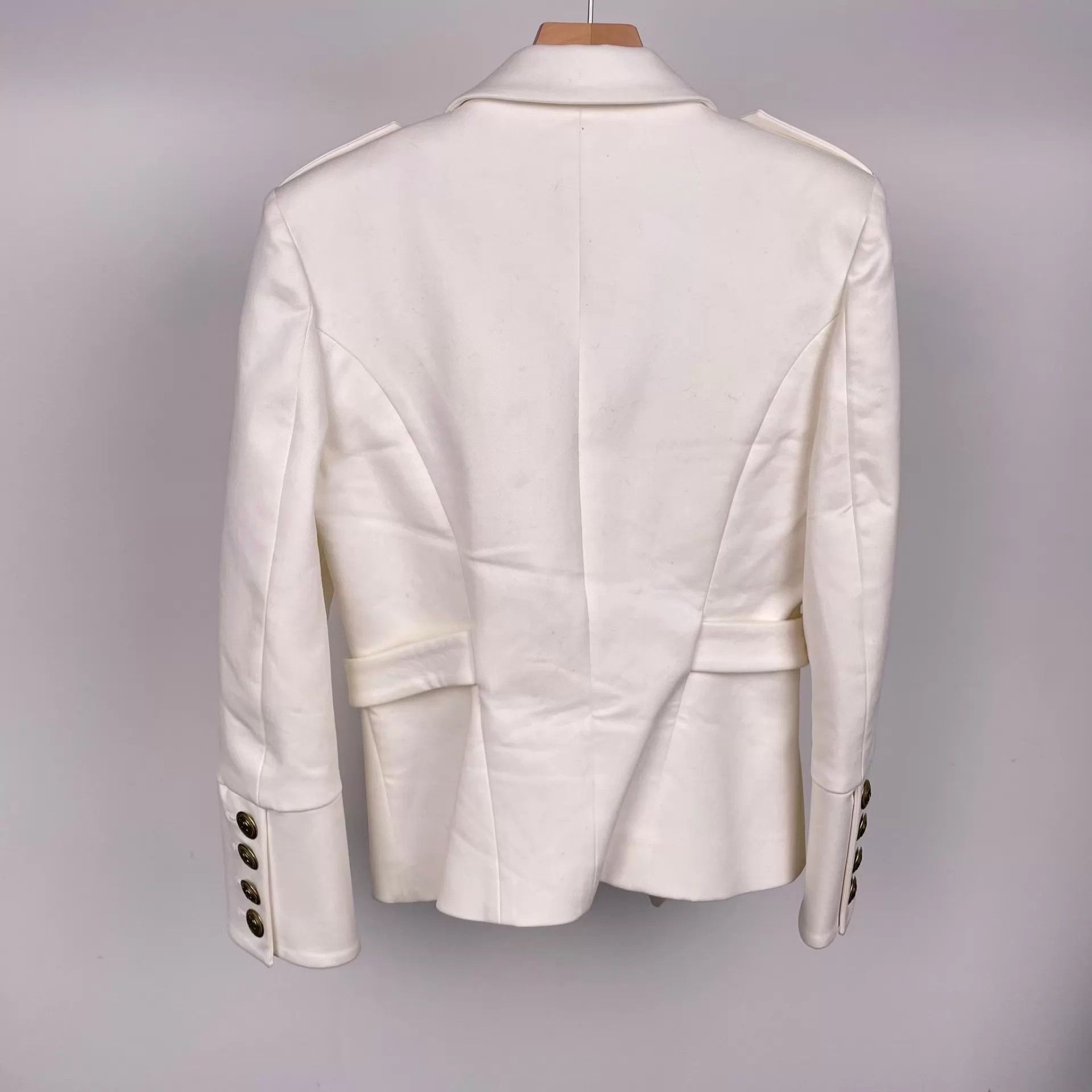 Balmain Balmain Women's White Blazer 38 260419MZS3S07 Size XS / US 0-2 / IT 36-38 - 2 Thumbnail