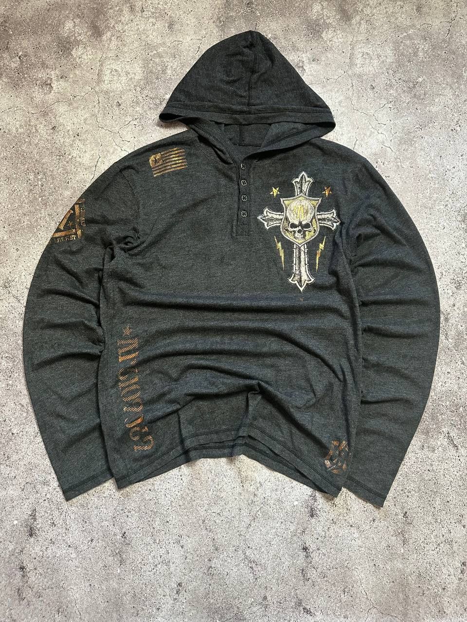 Affliction Crazy rare cyber y2k affliction longsleeve shirt Size US M / EU 48-50 / 2 - 2 Thumbnail