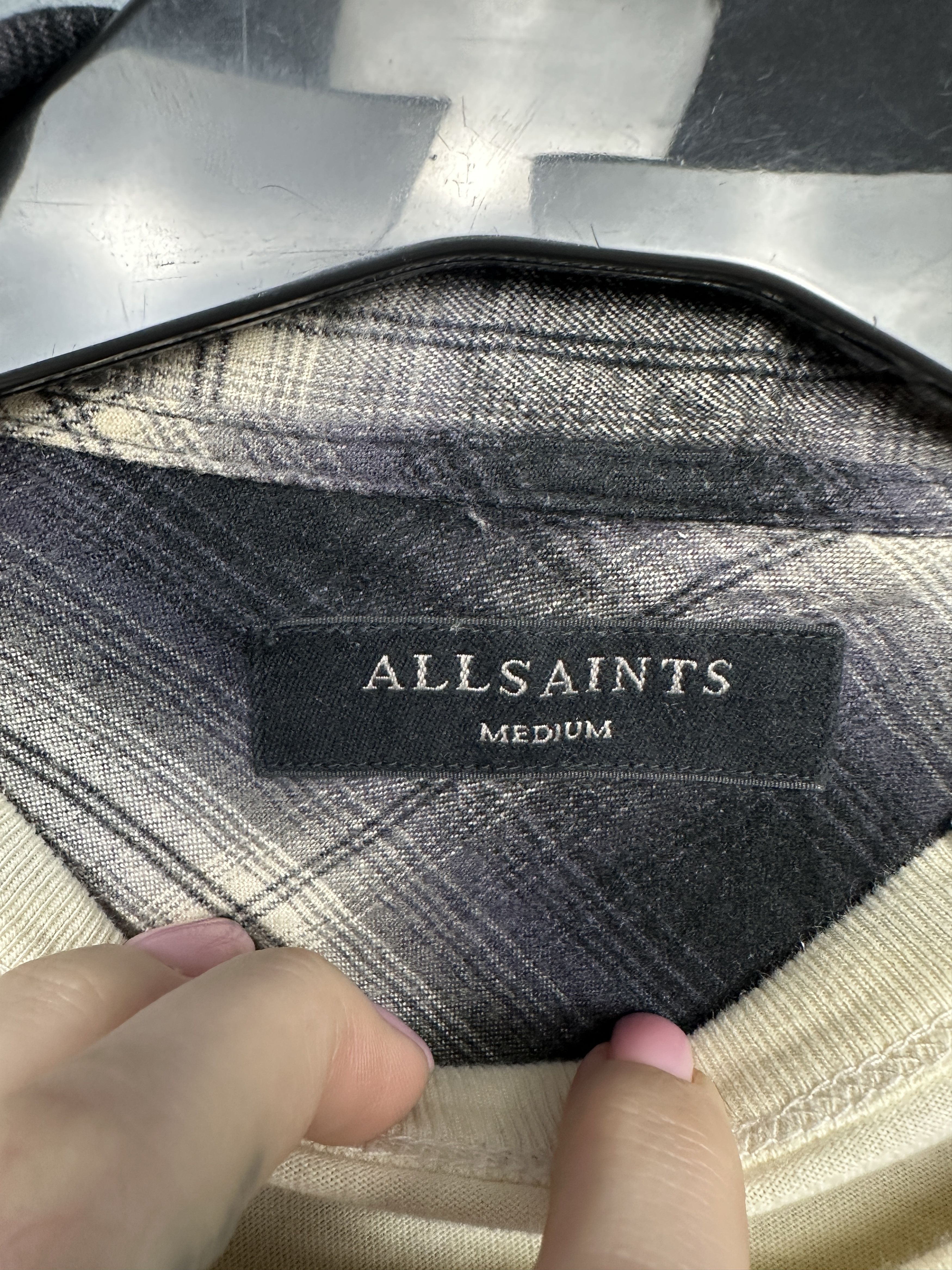 Allsaints Allsaints Mens Flannel Plaid Shirt Size US M / EU 48-50 / 2 - 3 Thumbnail