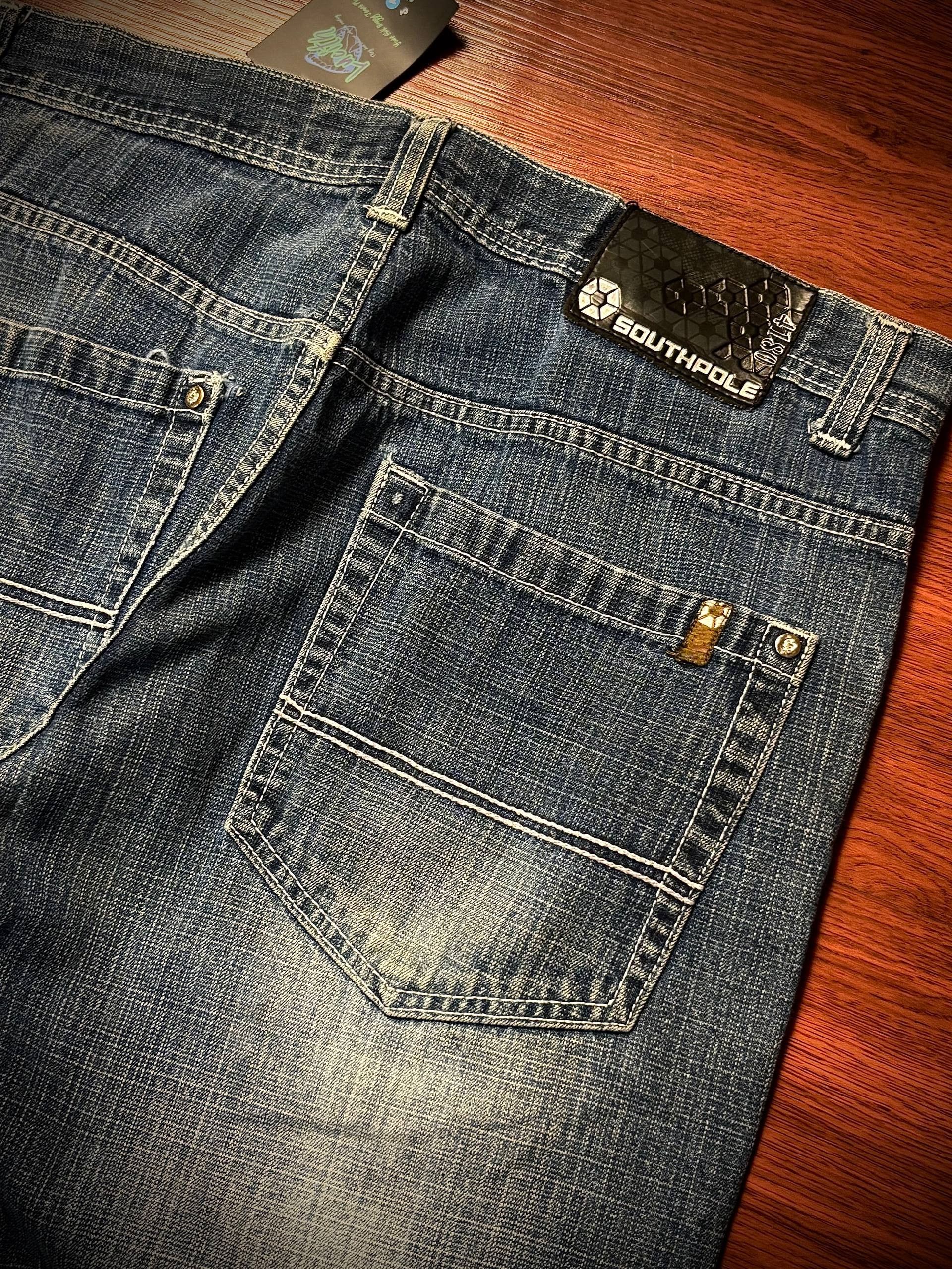 Southpole Vintage South pole Brown Tabs Blue Denim Jeans Size US 36 / EU 52 - 5 Thumbnail