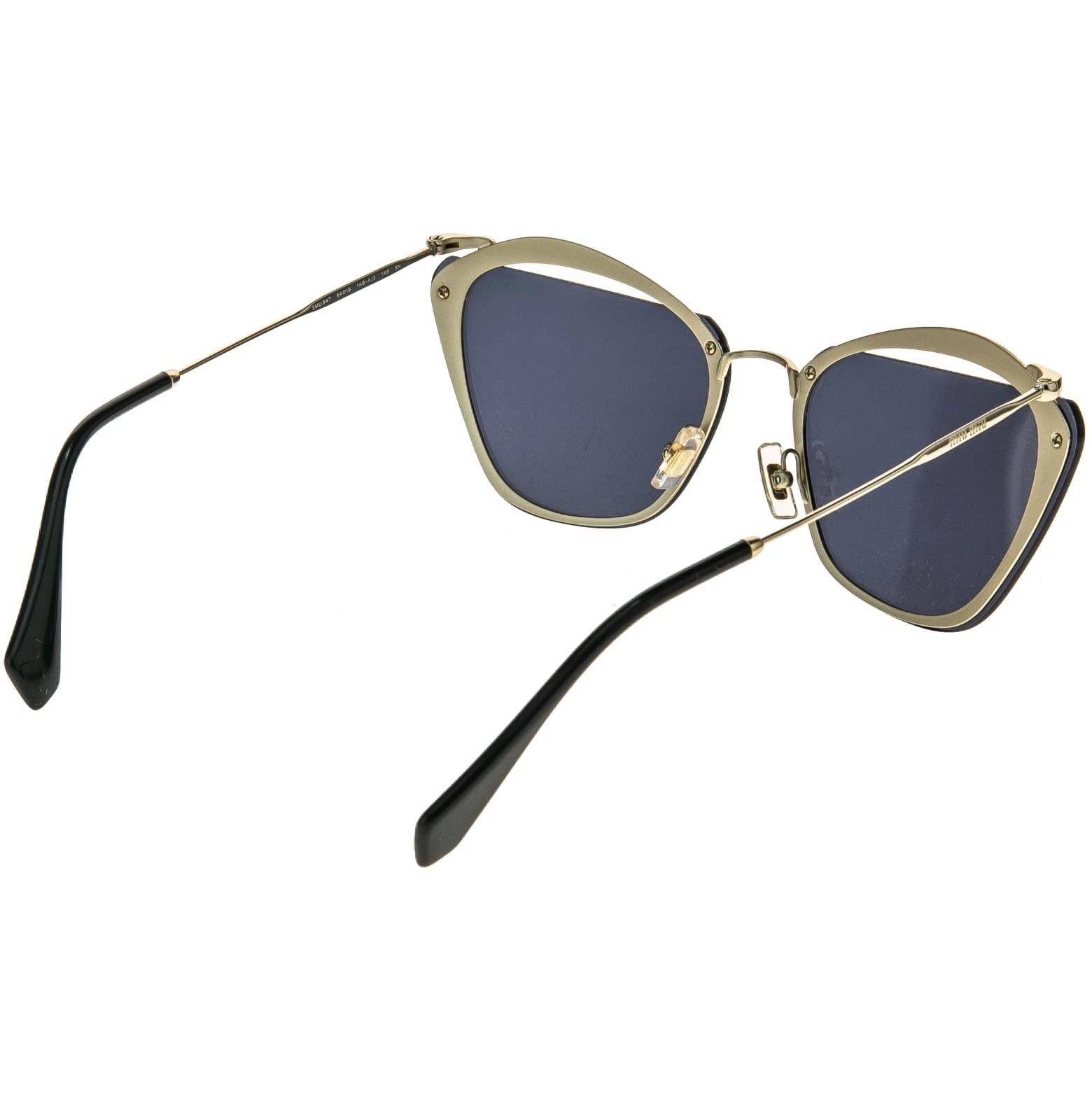 Miu Miu MIU MIU MU54TS NOIR Cut Out 54T Black Gold Sunglasses Size ONE SIZE - 6 Thumbnail
