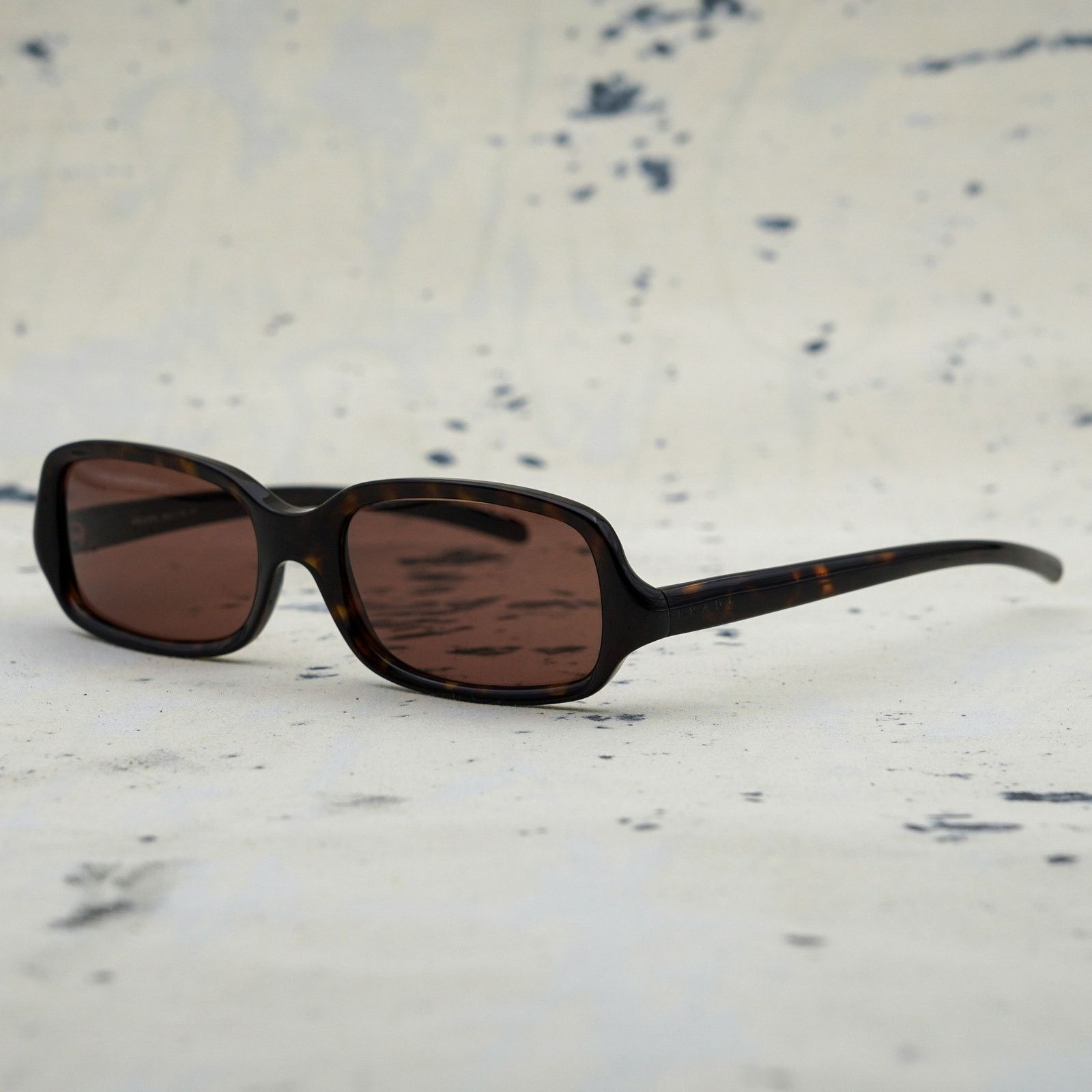 Prada Vintage prada vpr 18b brown italy rectangular sunglasses Size ONE SIZE - 1 Thumbnail